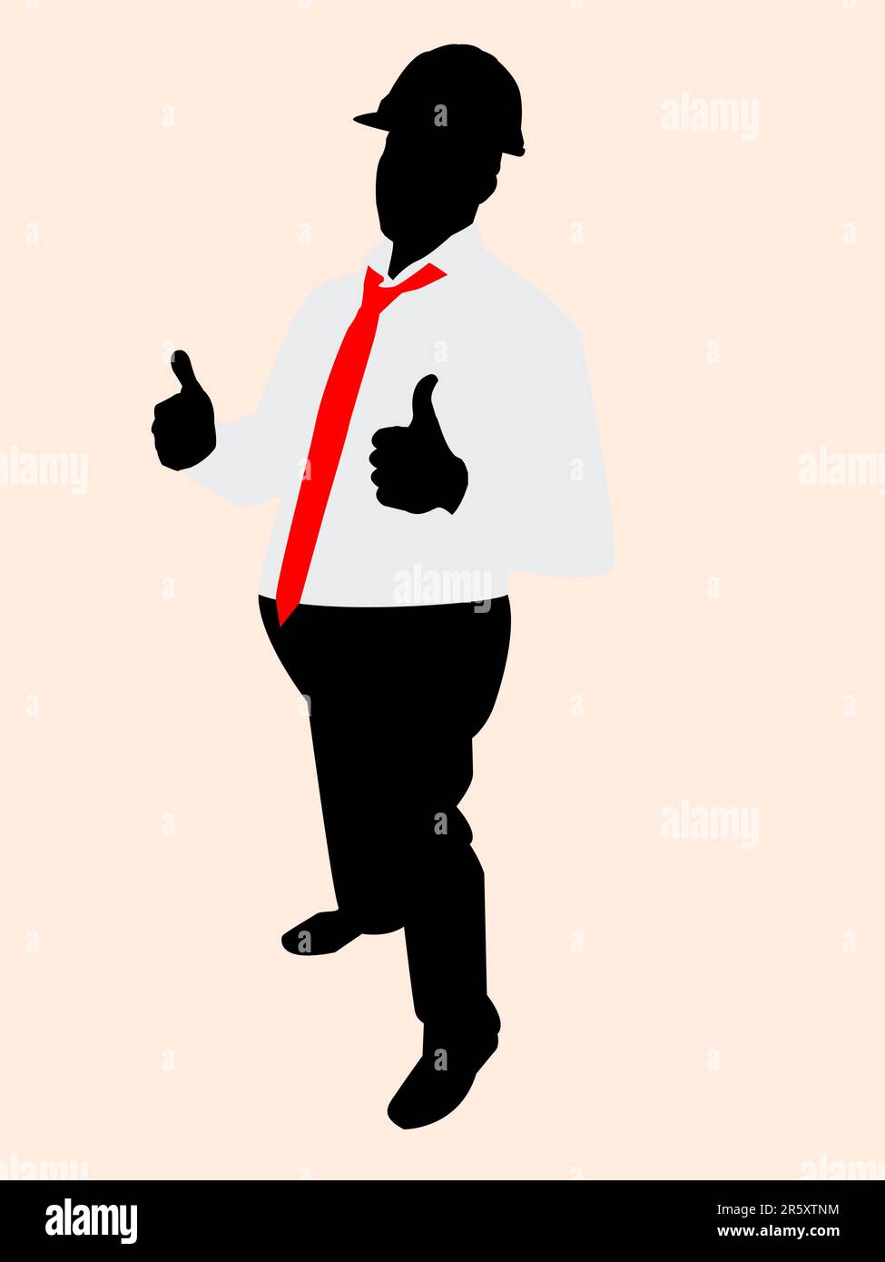 man showing thumb on plain background Stock Vector Image & Art - Alamy