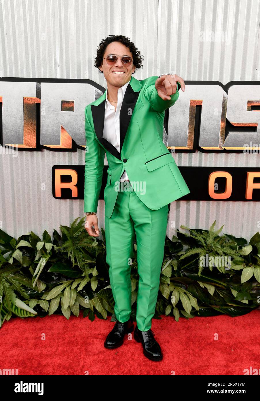 Anthony Ramos attends the premiere of "Transformers Rise of the Beasts