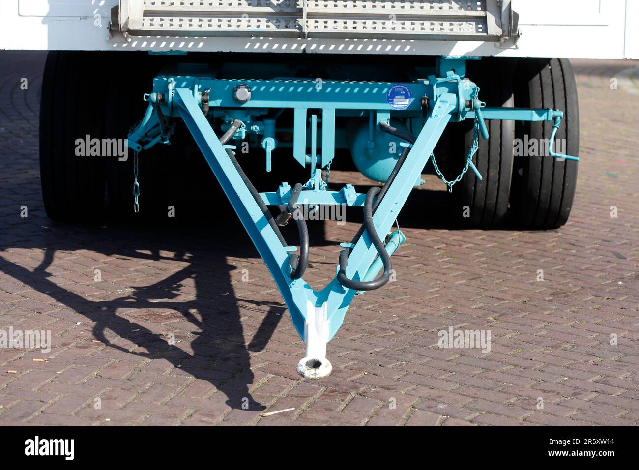 Trailer coupling on a truck trailer, Germany Stock Photo Alamy