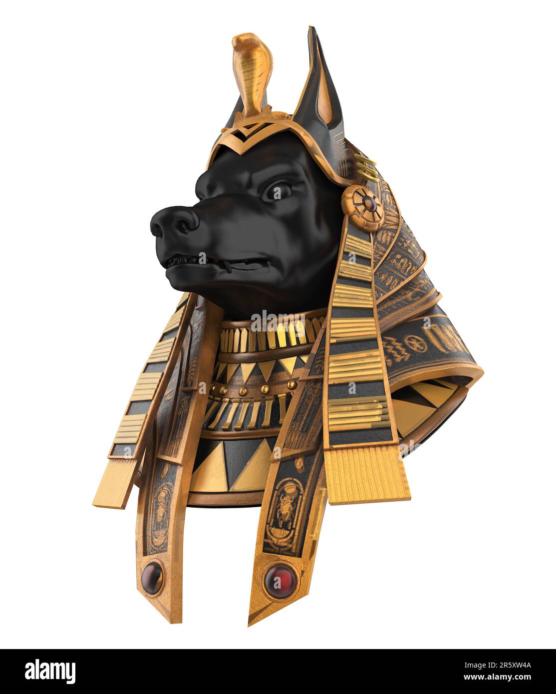 Egyptian Anubis Statue Isolated Stock Photo Alamy