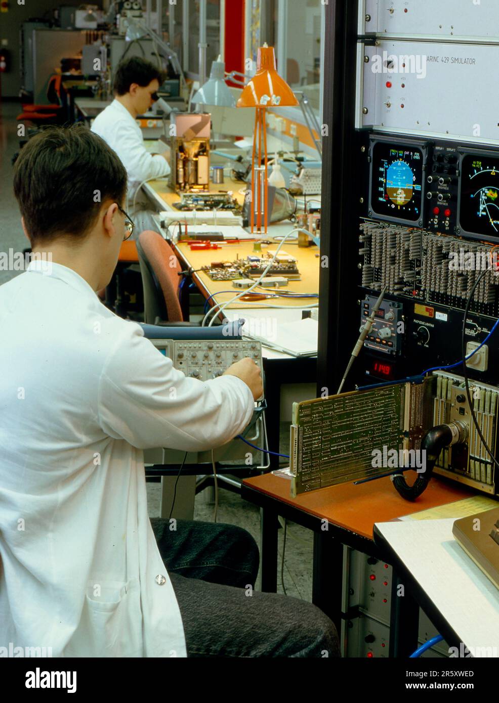 Switch cabinet, electronics workshop Stock Photo - Alamy