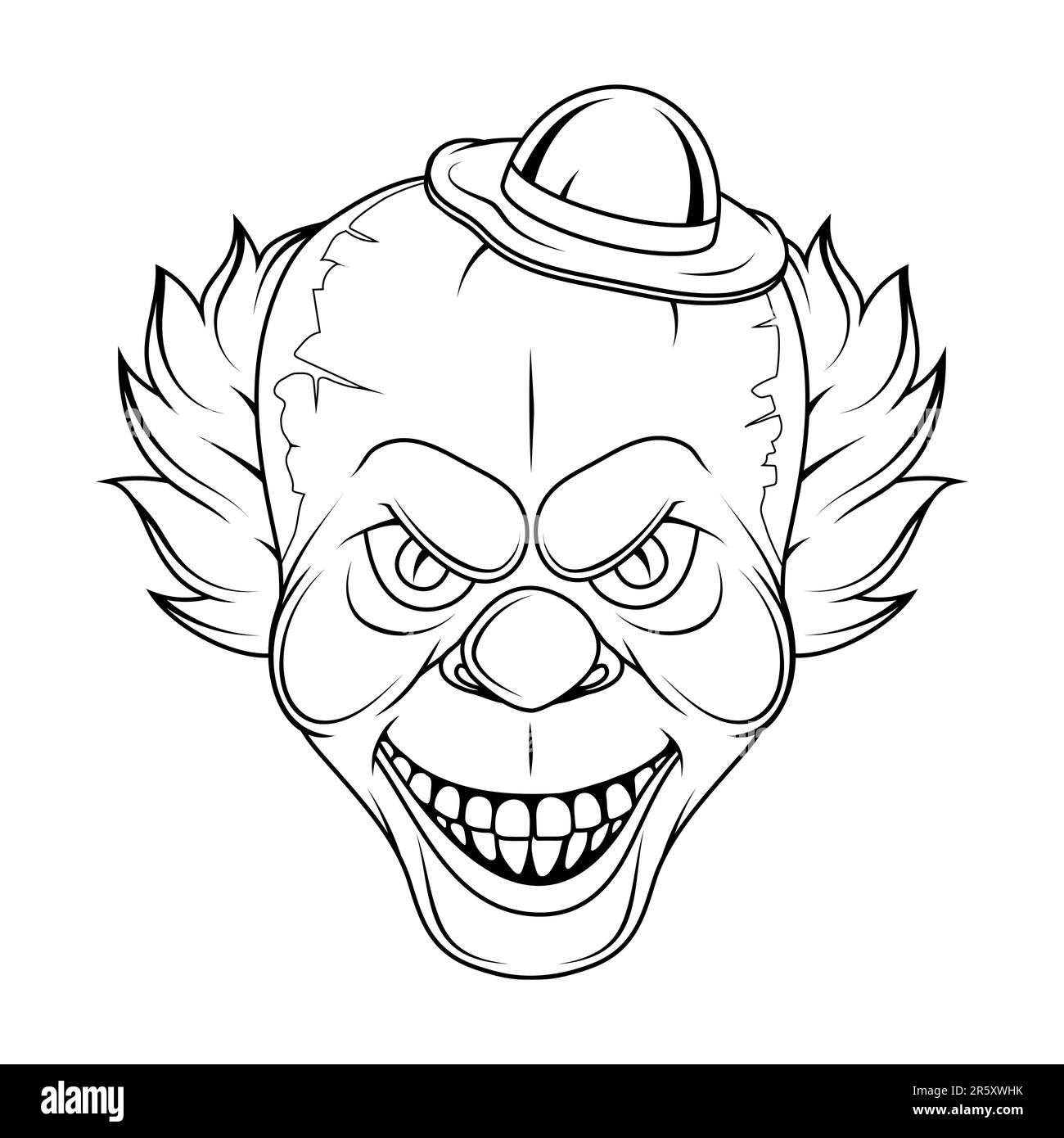 How to Draw a Scary Clown 🤡 Halloween Art - YouTube