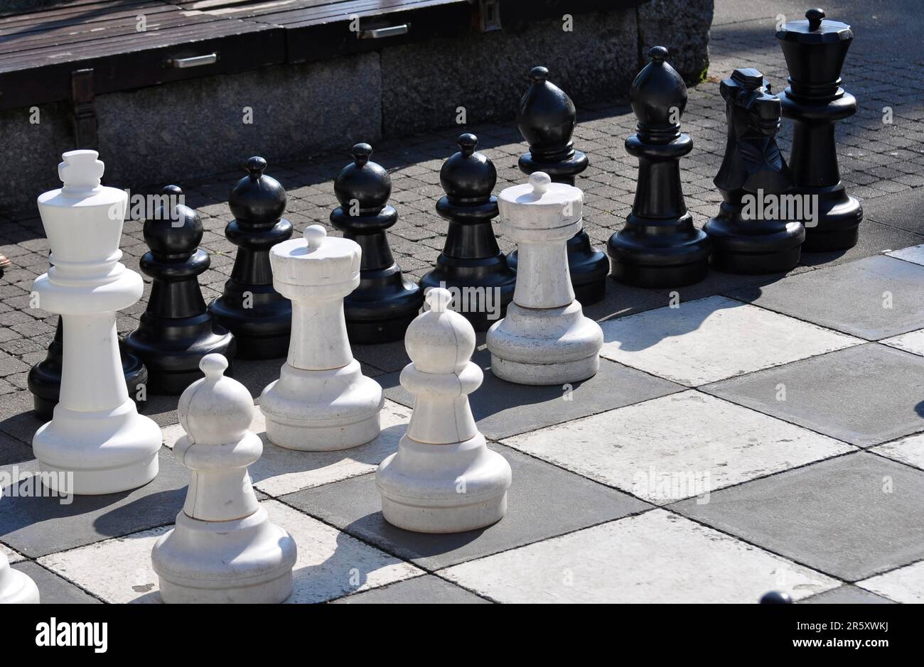 Big street chess pieces stock image. Image of large - 191891493