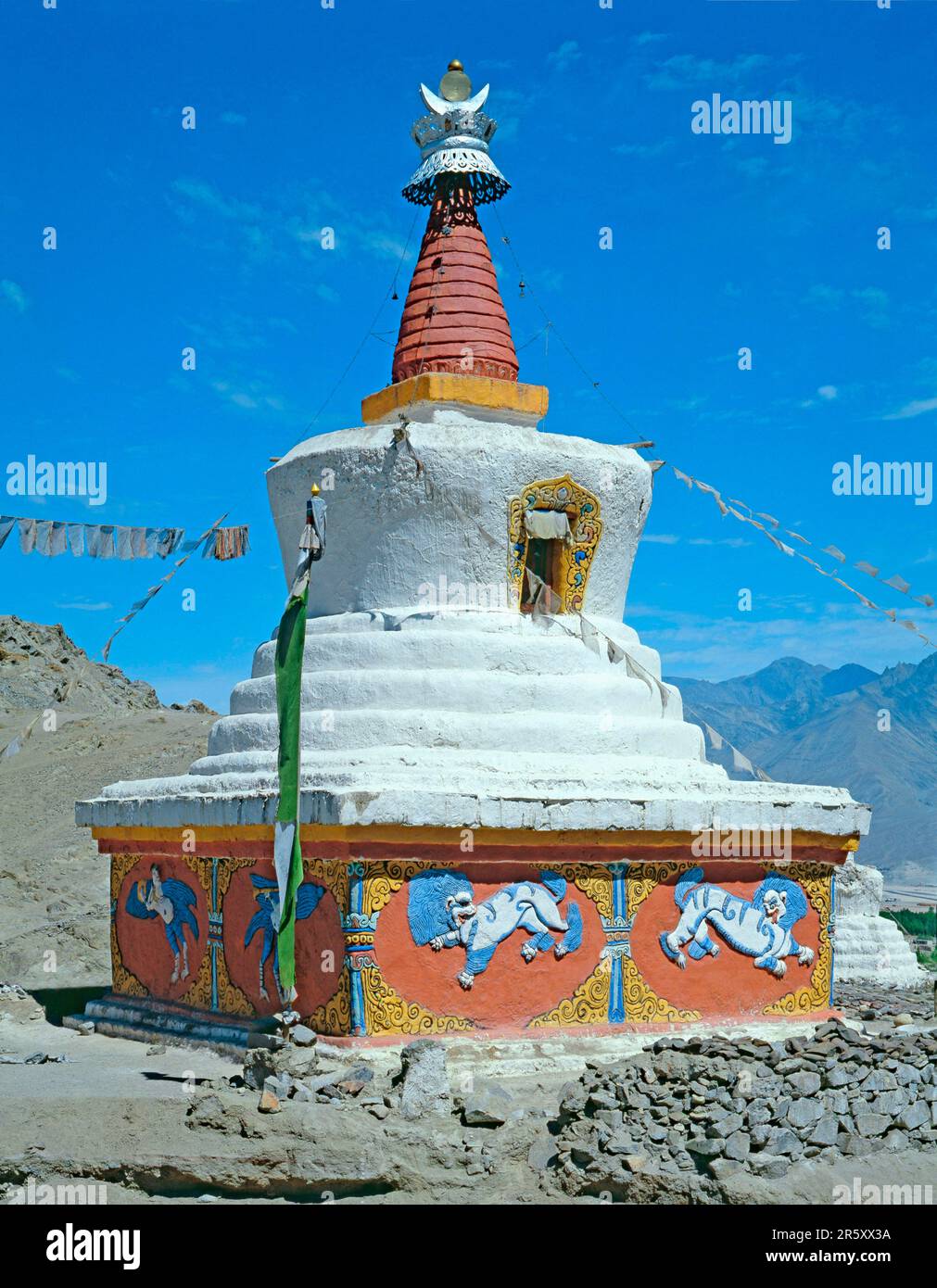 Choerten near Leh, Ladakh, Choerten, Buddhist shrine, Stupa, India Stock Photo