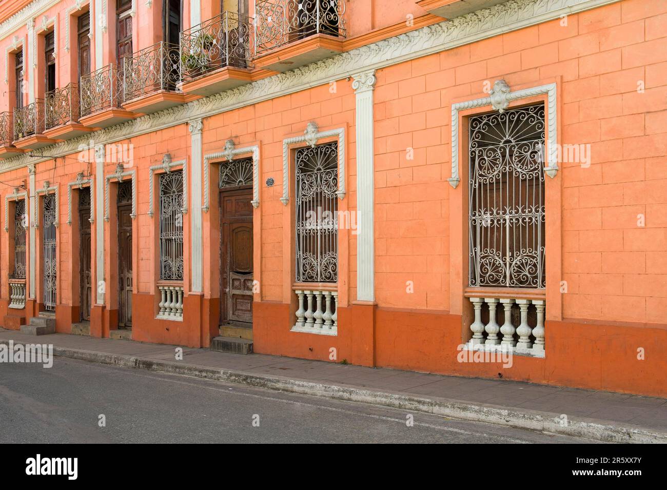 Colonial houses, Camaguey, Cuba Stock Photo Alamy