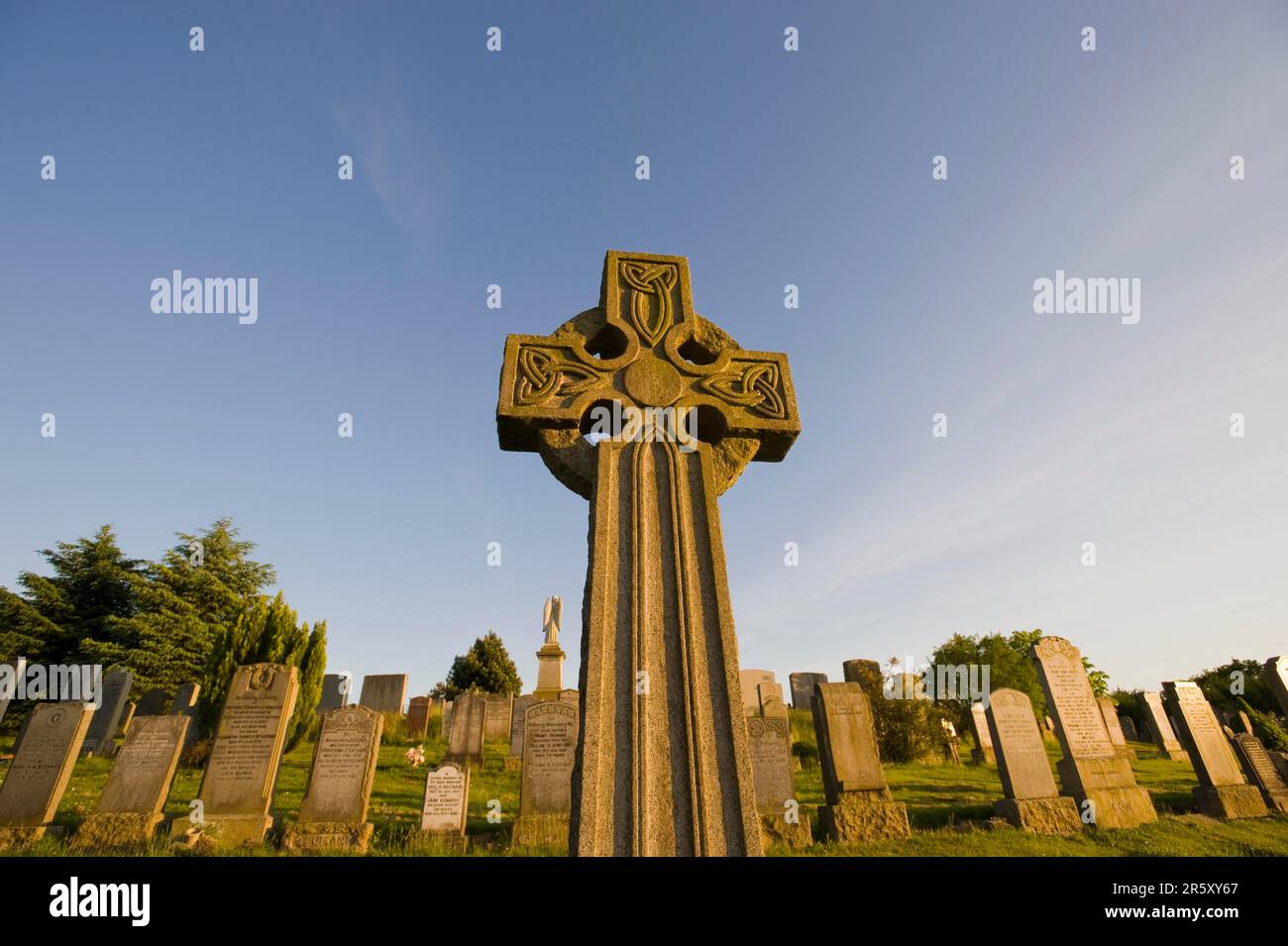 Celtic Cross, Scotland, Celtic Cross, Crucifix Stock Photo