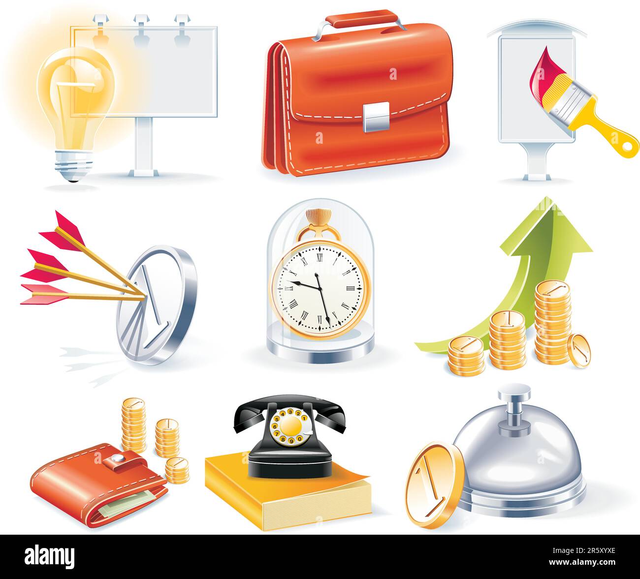 Business related detailed icon set Stock Vector Image & Art - Alamy