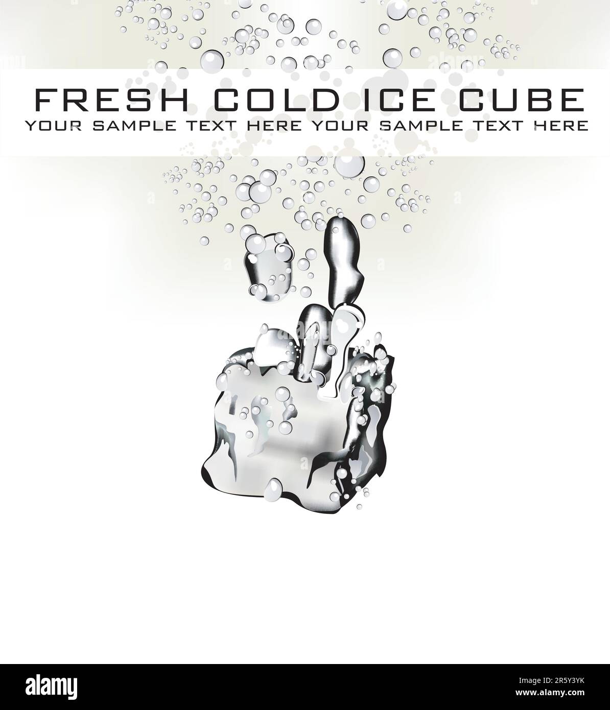 Frozen bubbles in ice Stock Vector Images - Alamy