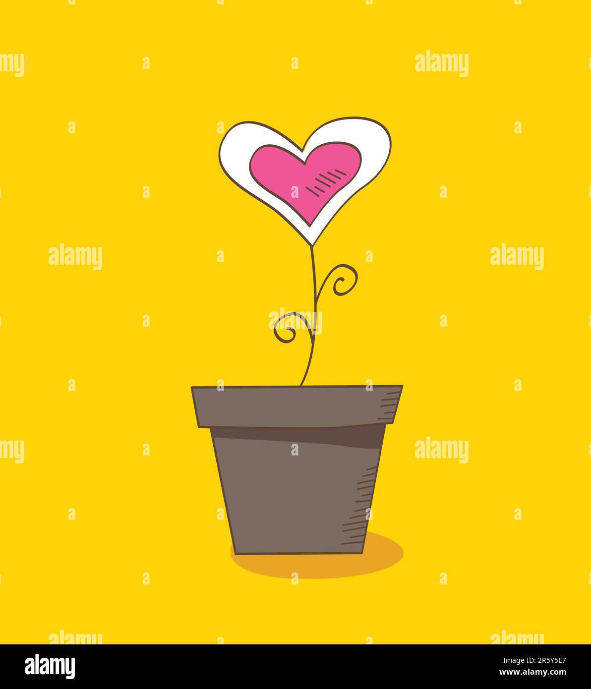 Beautiful love flower symbol of pure love. Vector Illustration Stock