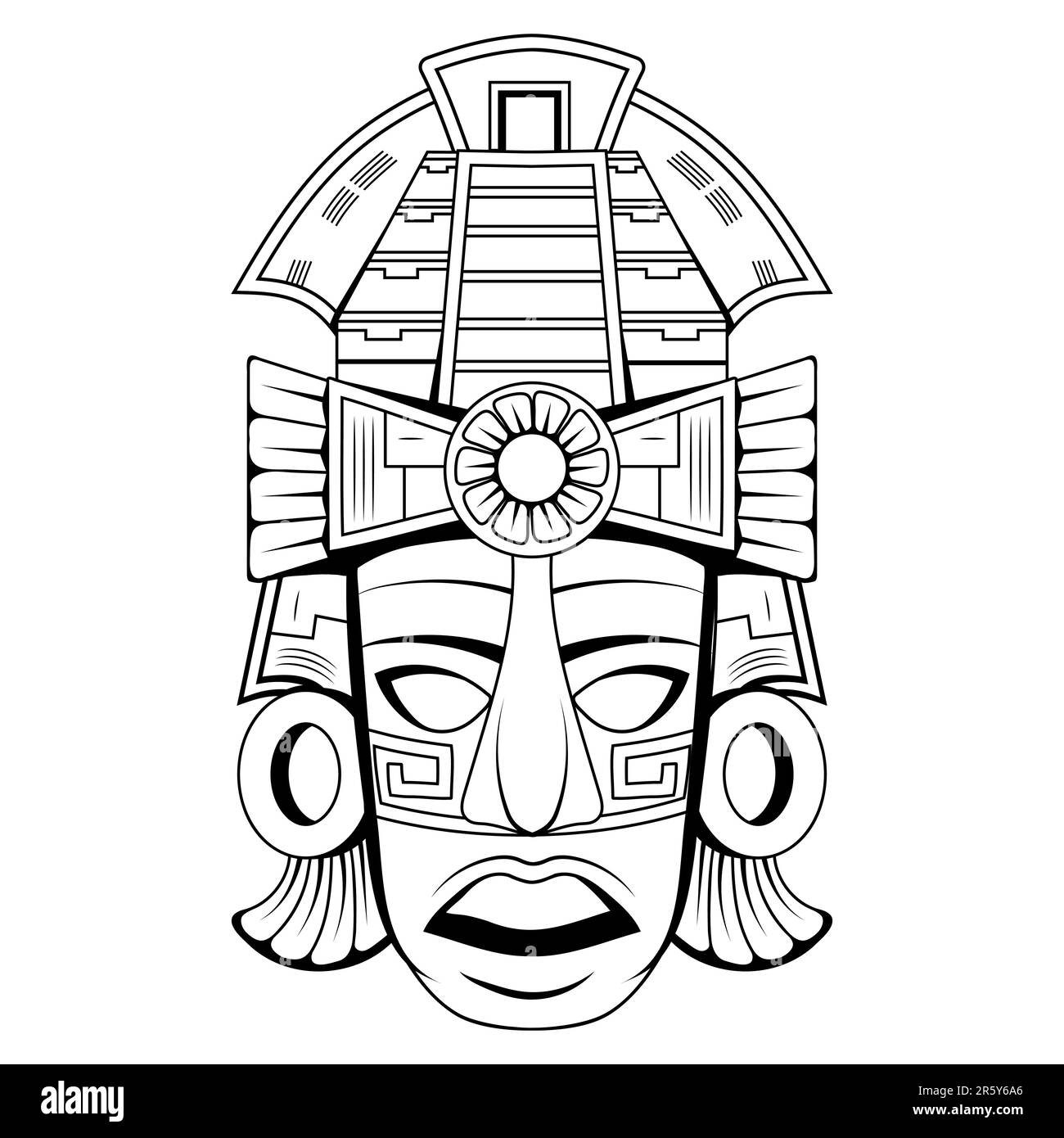 Mayan Masks Drawings