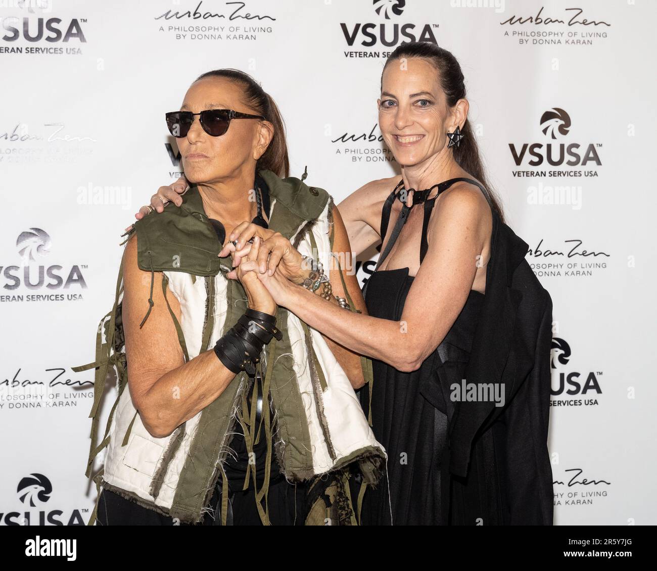 New York, USA. 29th May, 2023. Donna Karan and Bonnie Young attend the  launch of Styles for Strength by Donna Karen and Cheri Kaufman benefiting  veterans at Urban Zen in New York