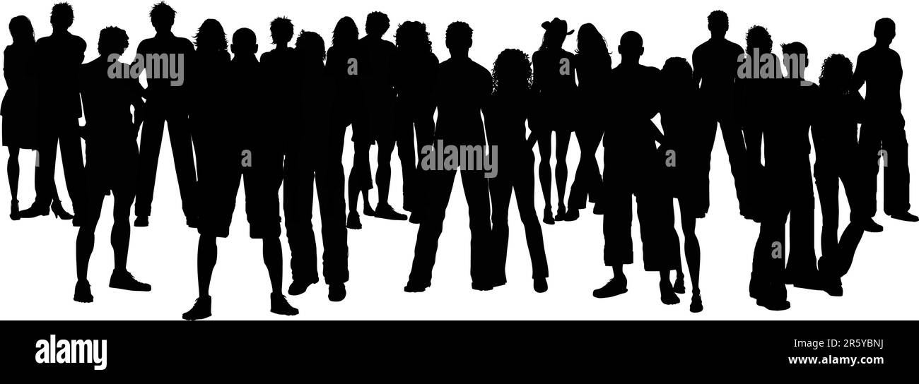 Large crowd of people Stock Vector