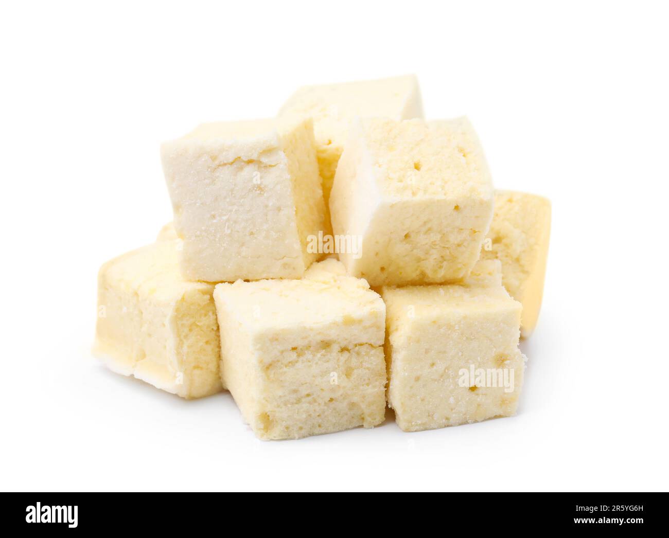 Pile of delicious sweet marshmallows on white background Stock Photo ...