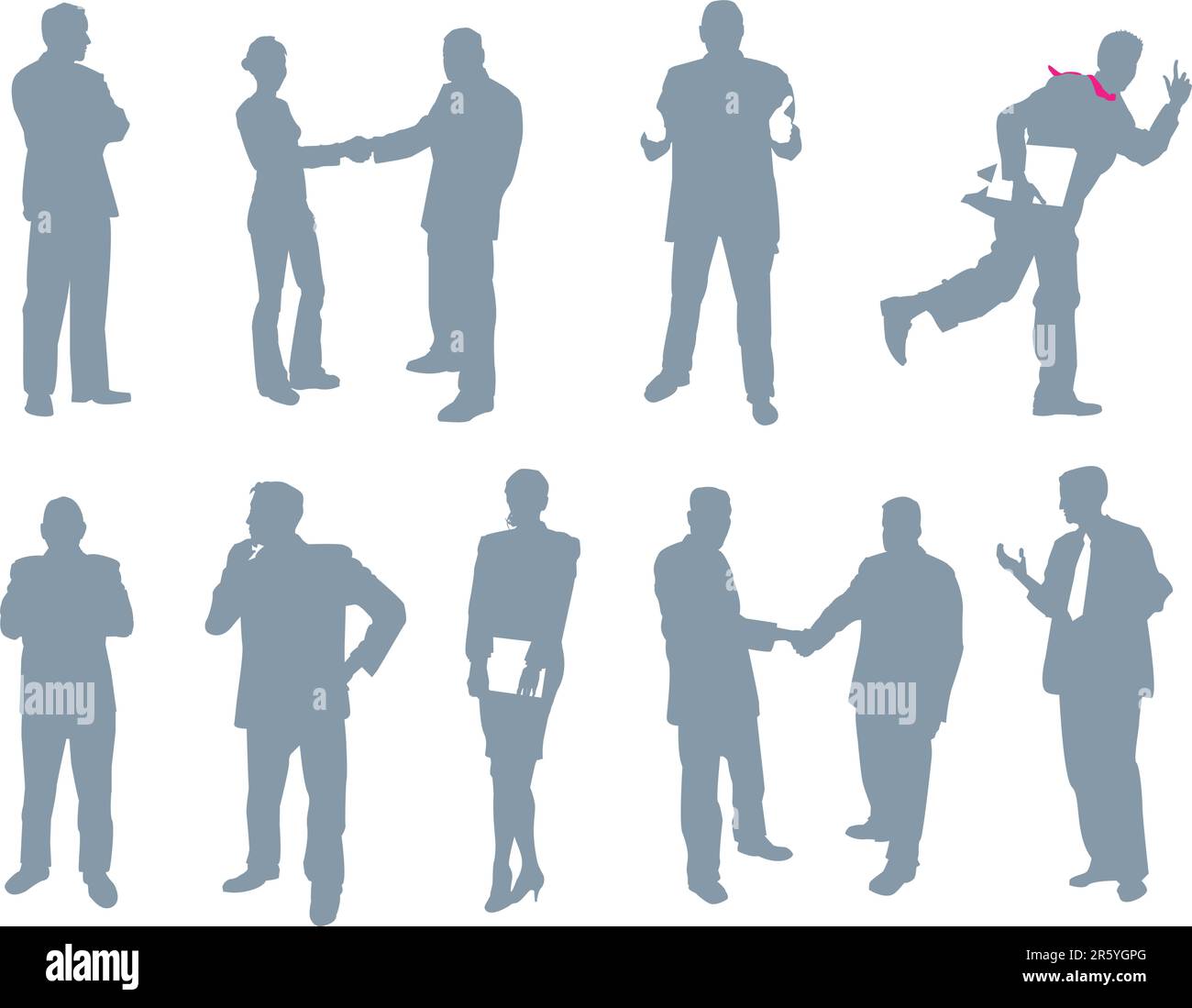 Hand shake business silhouette hi-res stock photography and images - Alamy
