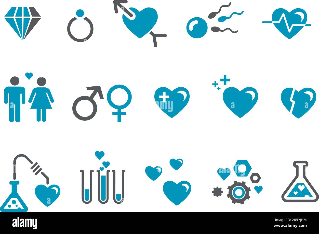 Vector icons pack - Blue Series, s.valentine collection Stock Vector ...