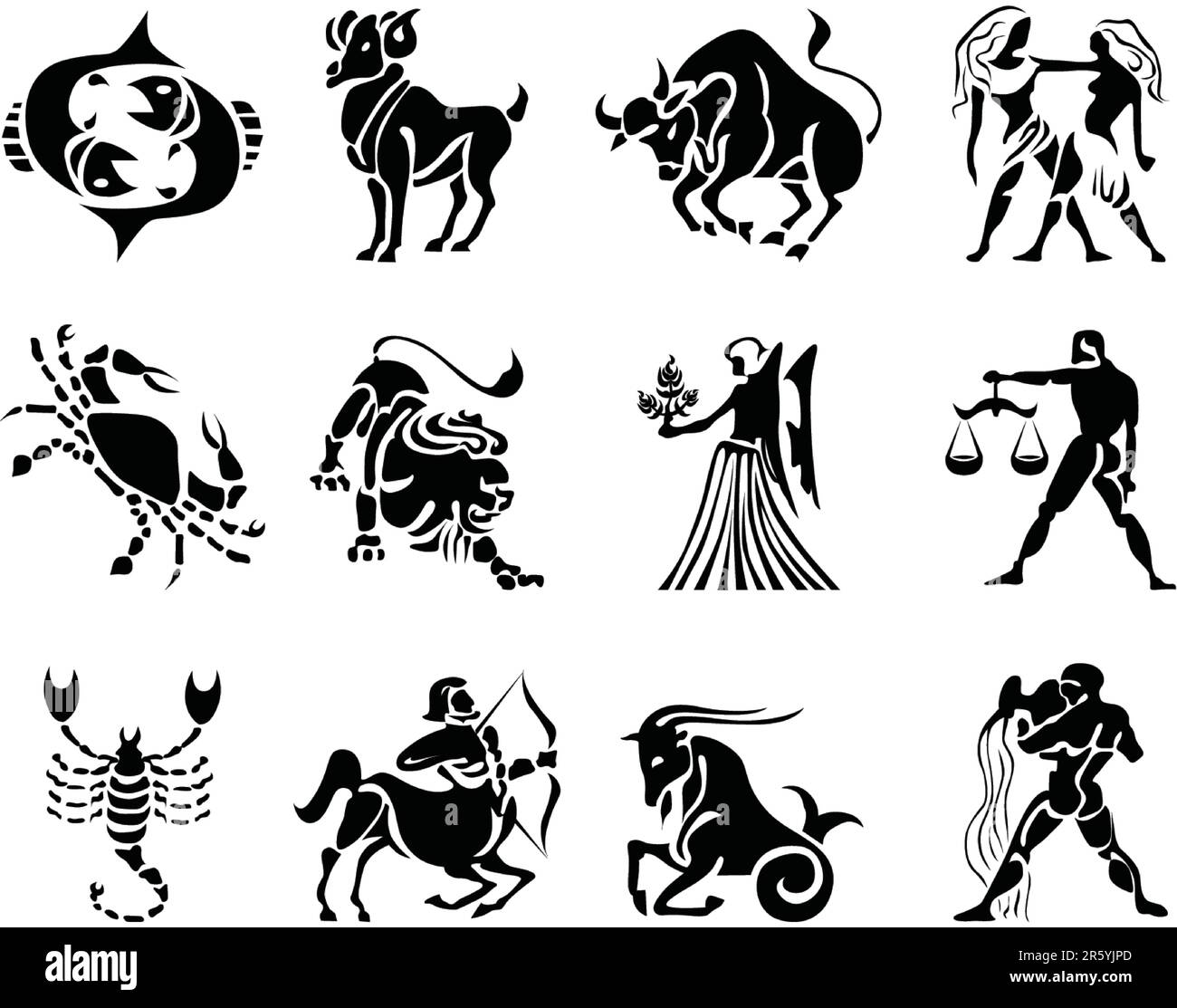 Collection of zodiac signs Stock Vector Image & Art Alamy