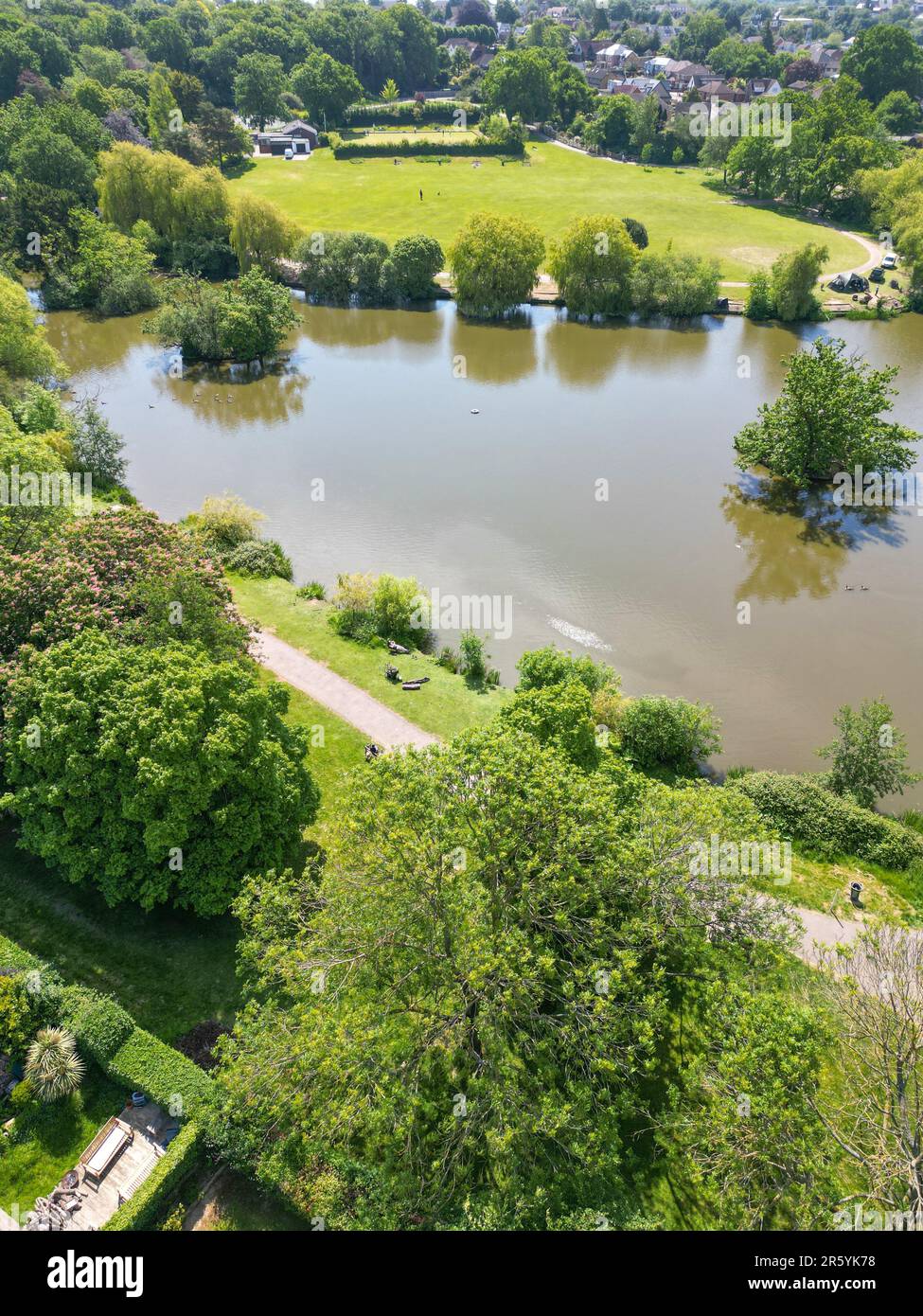 Lake Meadows Park in Billericay Stock Photo Alamy