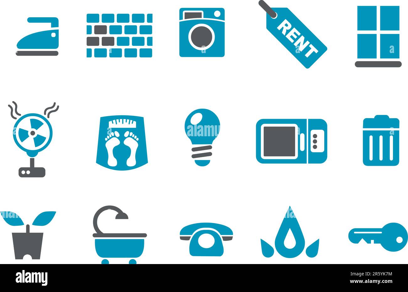 Vector icons pack - Blue Series, house collection Stock Vector Image ...