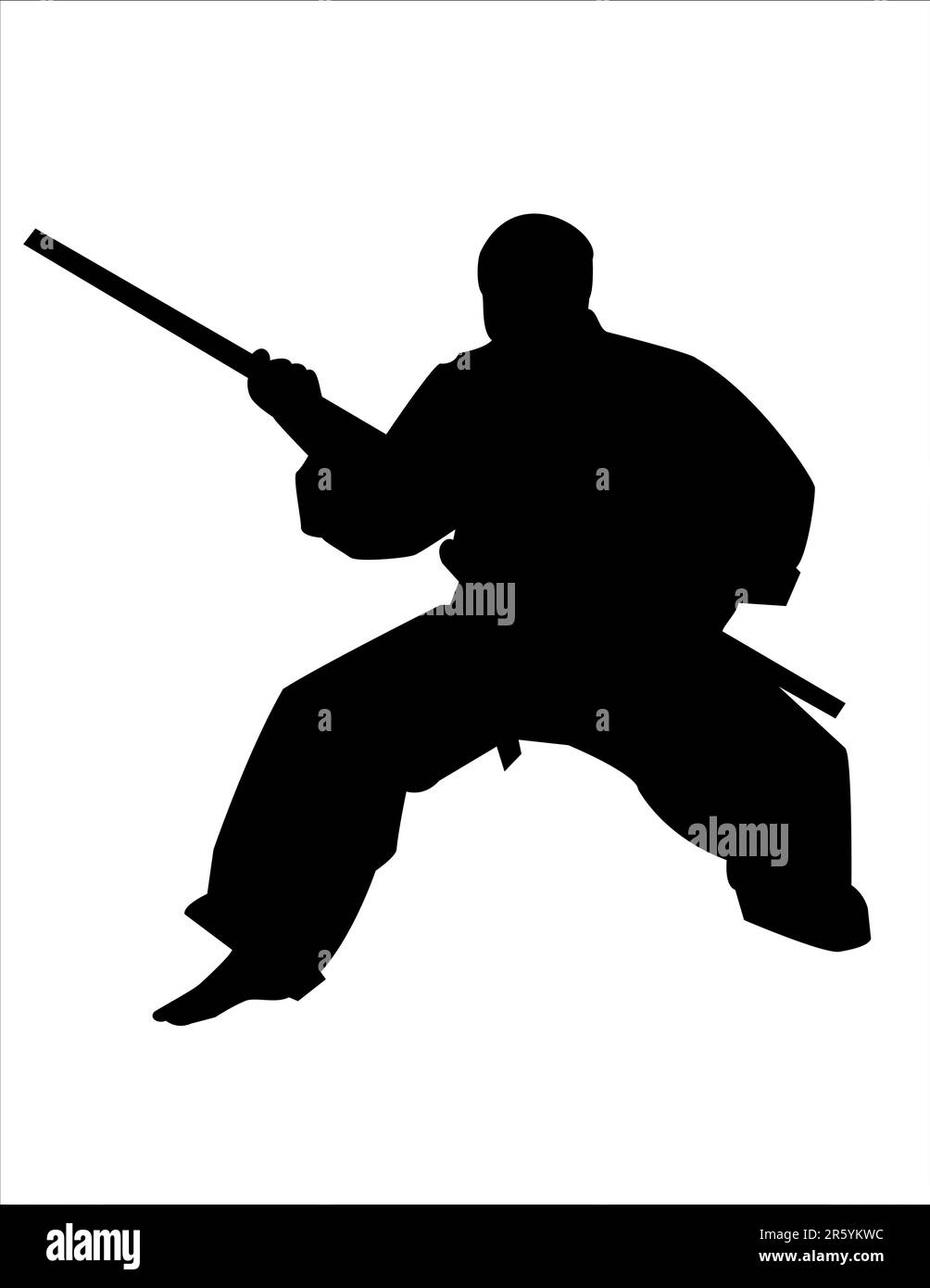 black silhouette, martial art, fighter Stock Vector Image & Art Alamy