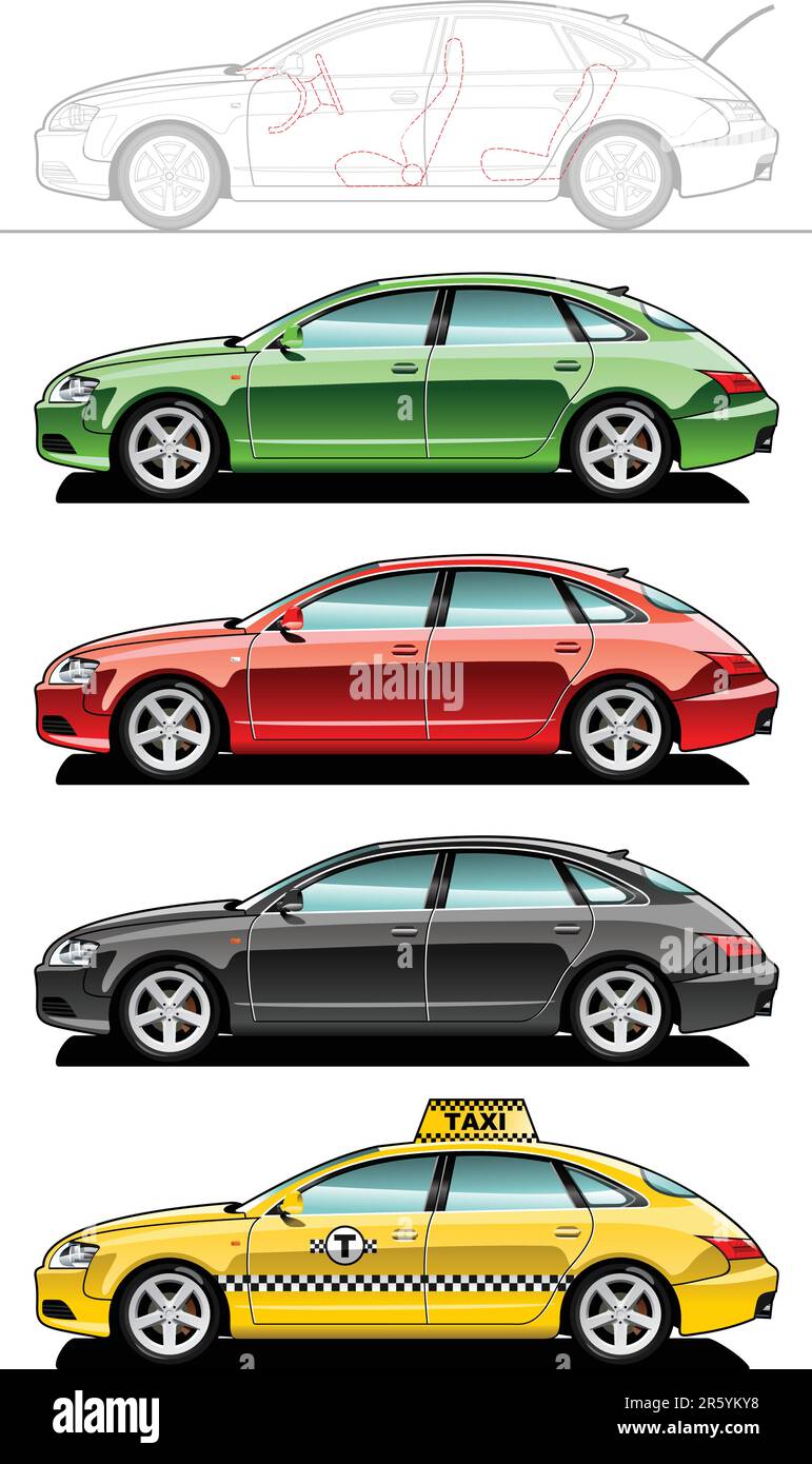 A Vector .eps 8 illustration of cars. (Simple gradients only - no ...