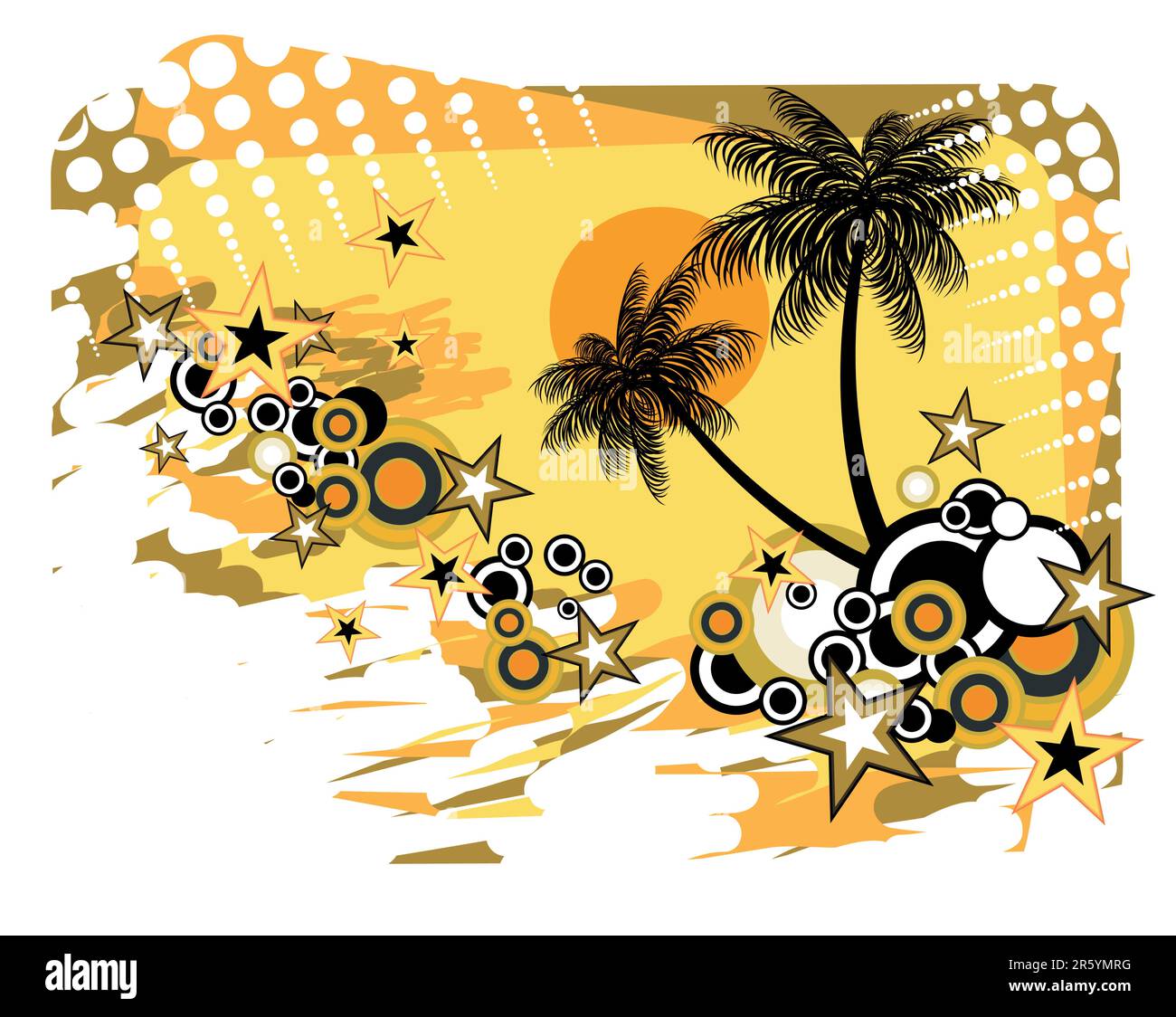 Disco dance tropical music flyer Royalty Free Vector Image