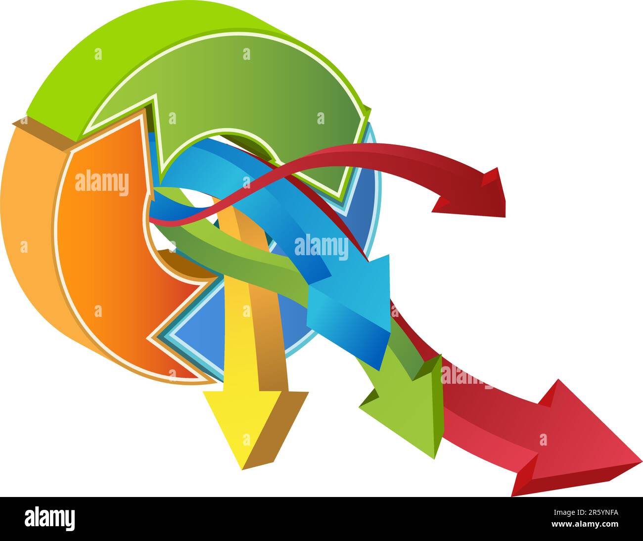 Financial development diagram representing growth business cycle Stock ...