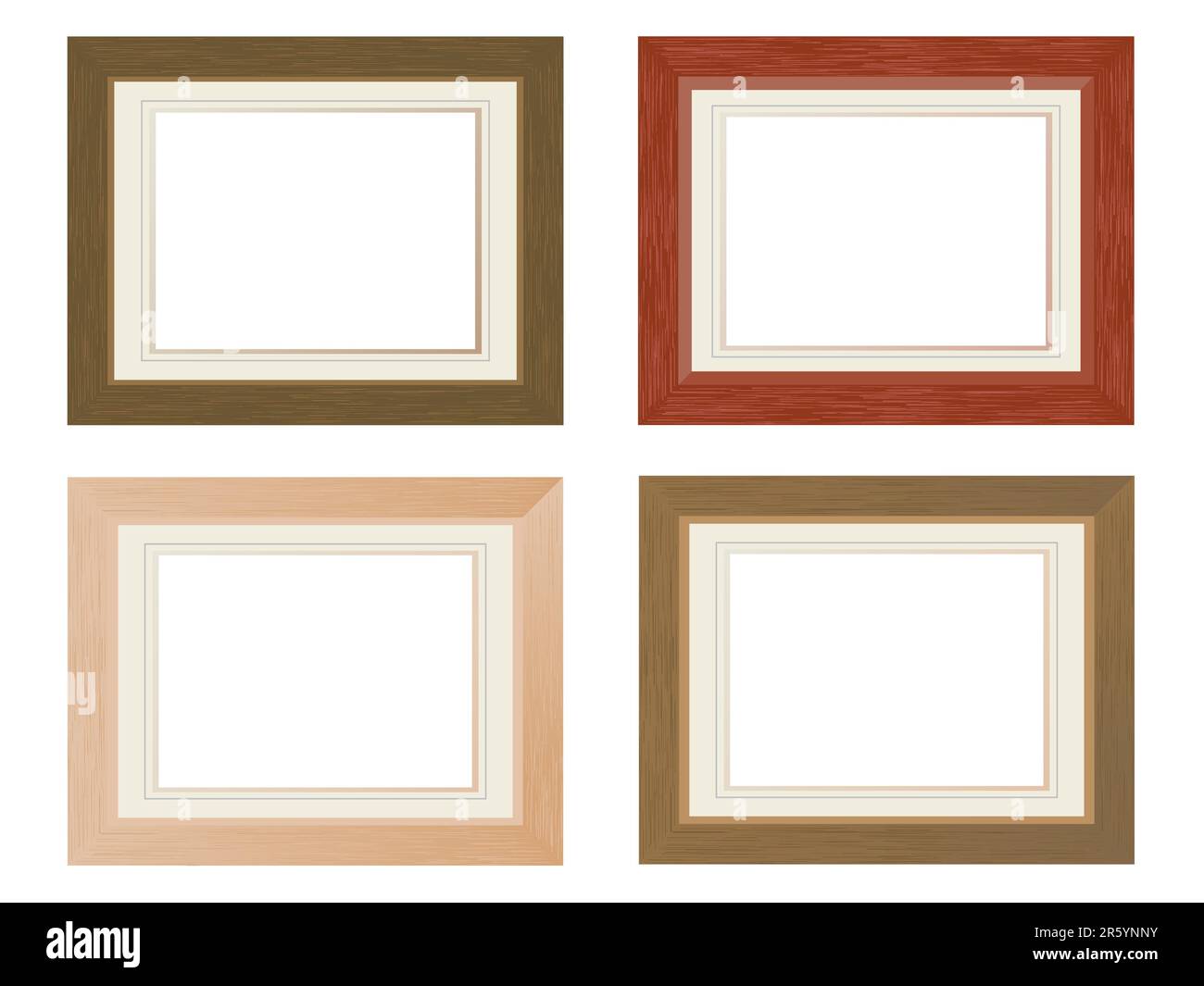 Set of picture frames.  More in my collection. Stock Vector