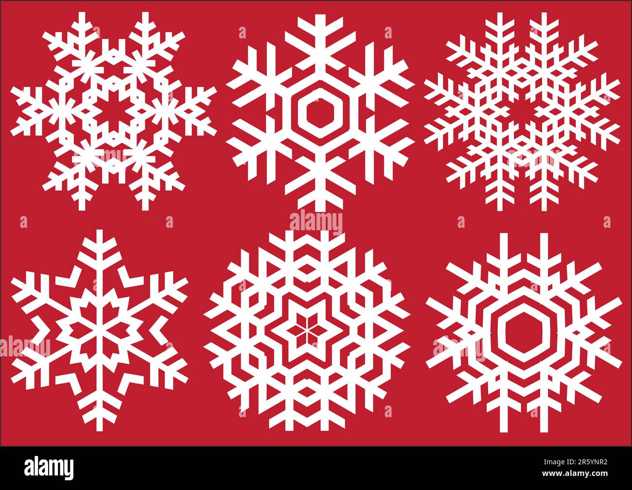 vector snowflakes set Stock Vector Image & Art - Alamy