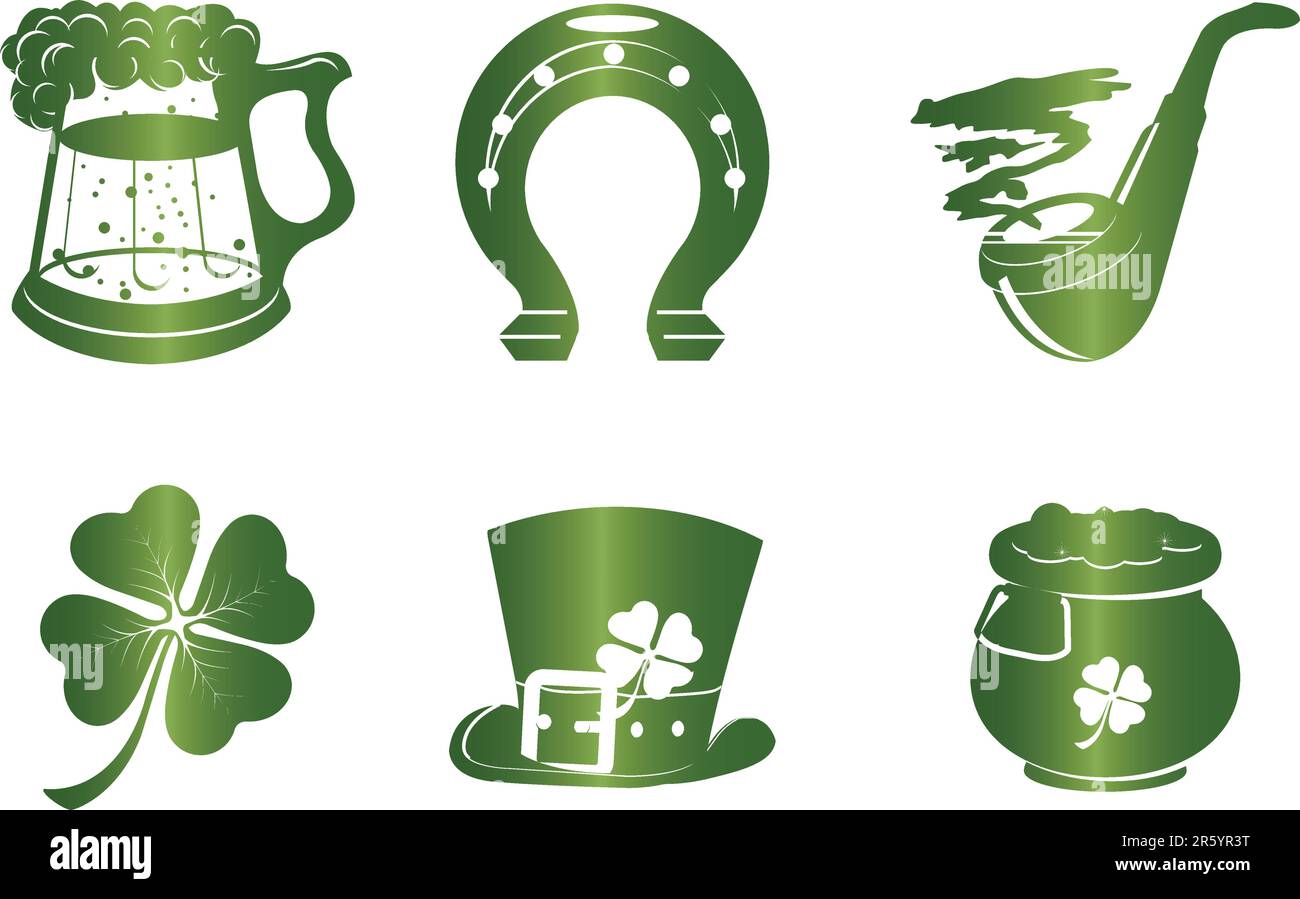 St. Patrick's Day icon set Stock Vector Image & Art - Alamy