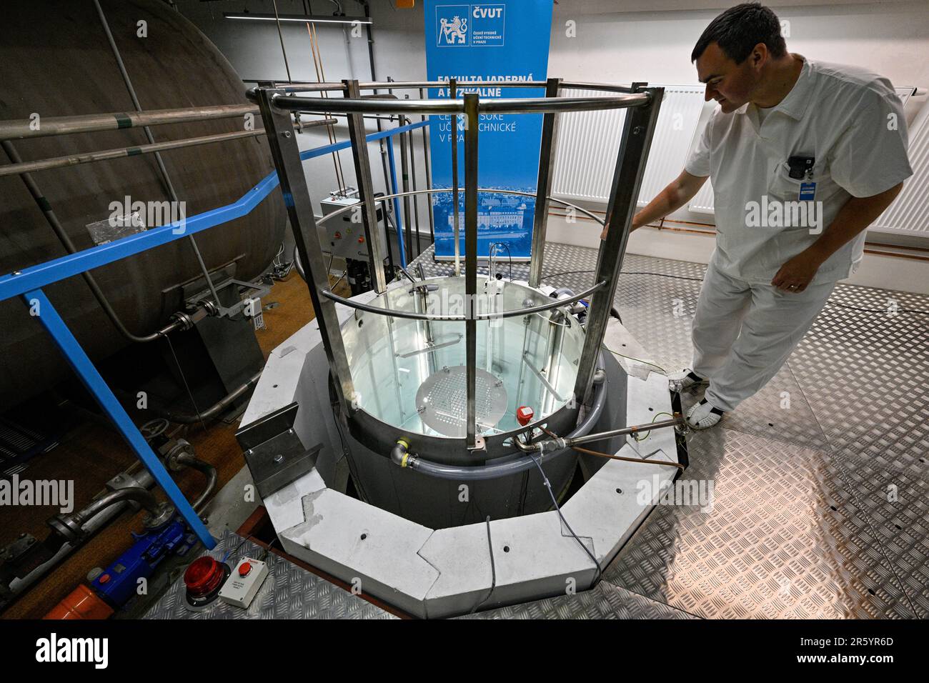 Prague, Czech Republic. 06th June, 2023. Launch of operation of nuclear reactor VR-2 (pictured) and inspection of reactor hall by Faculty Nuclear Sciences and Physical Engineering of Czech Technical University