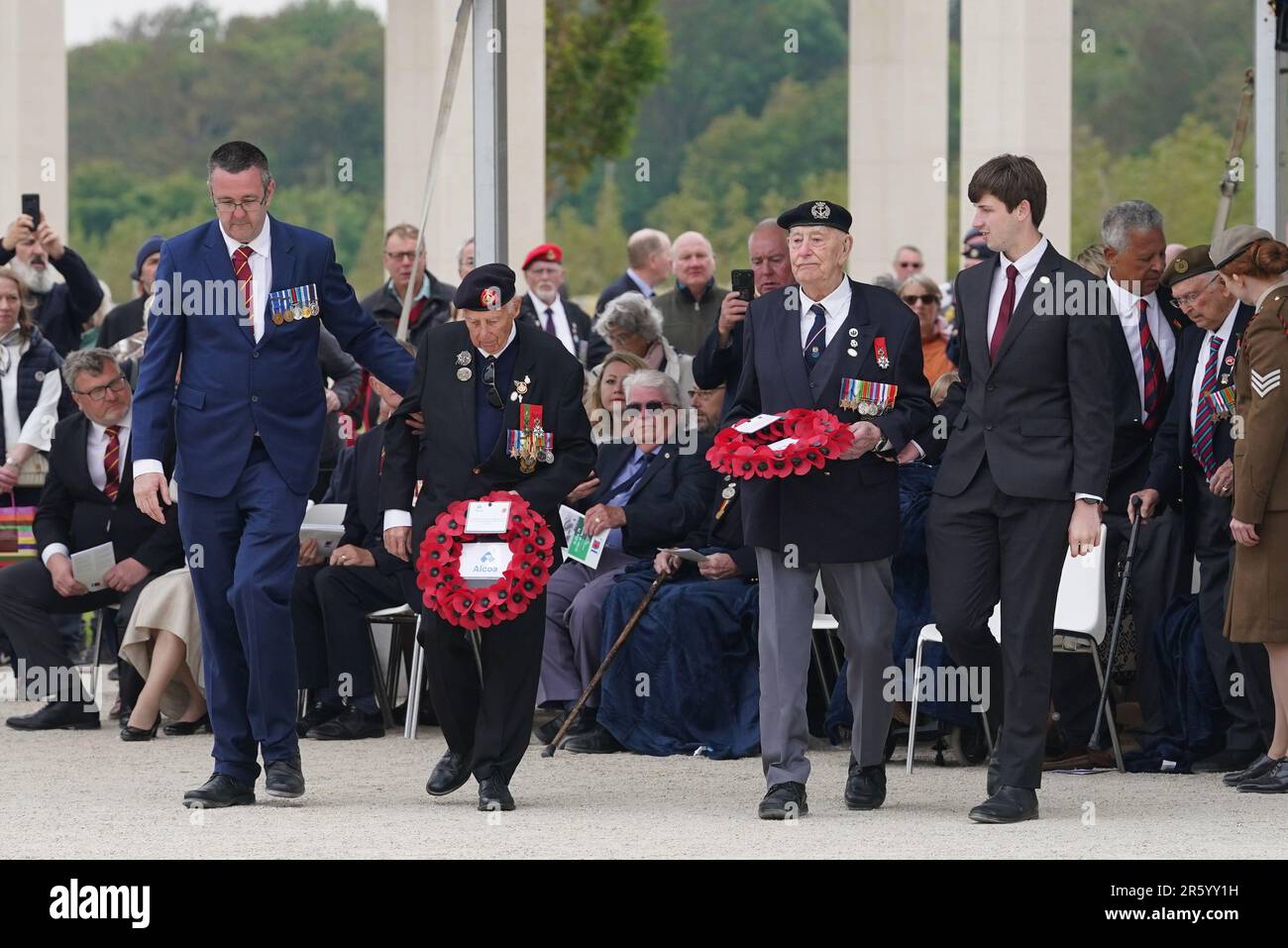 DDay veterans prepare to lay wreaths during the Royal British Legion