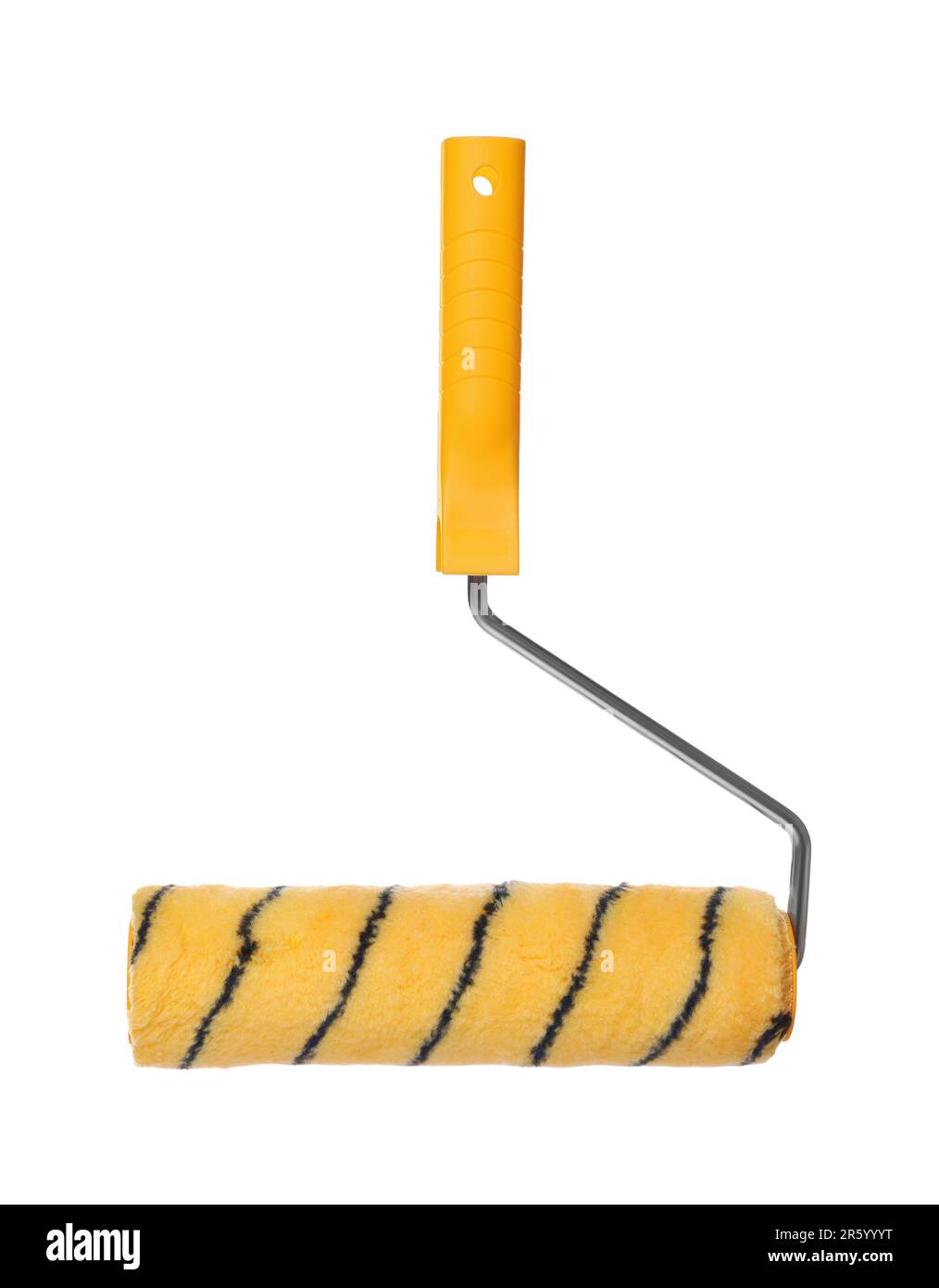 New clean paint roller on white background Stock Photo Alamy