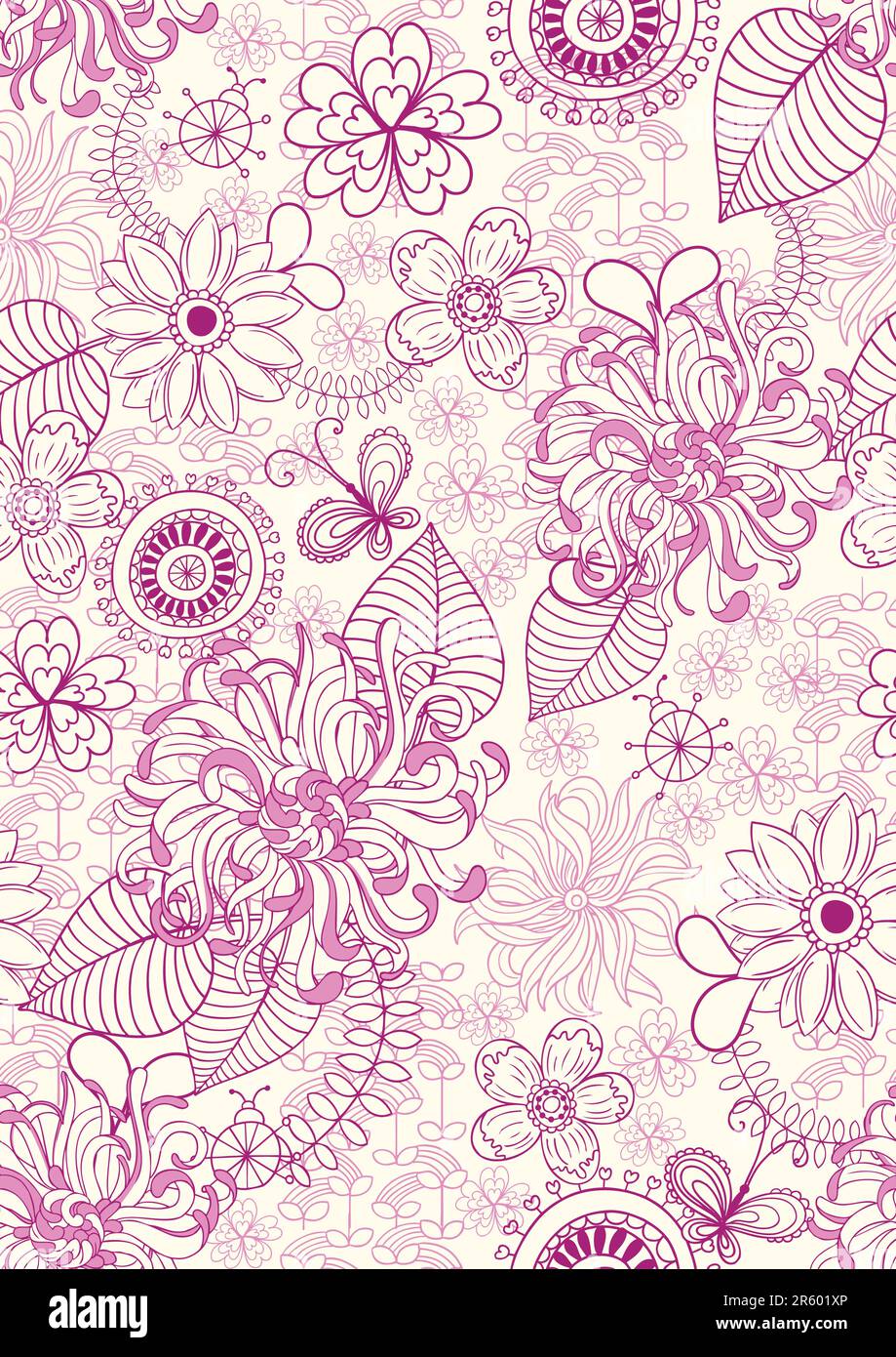 delicate seamless floral background pattern. Vector illustration Stock ...