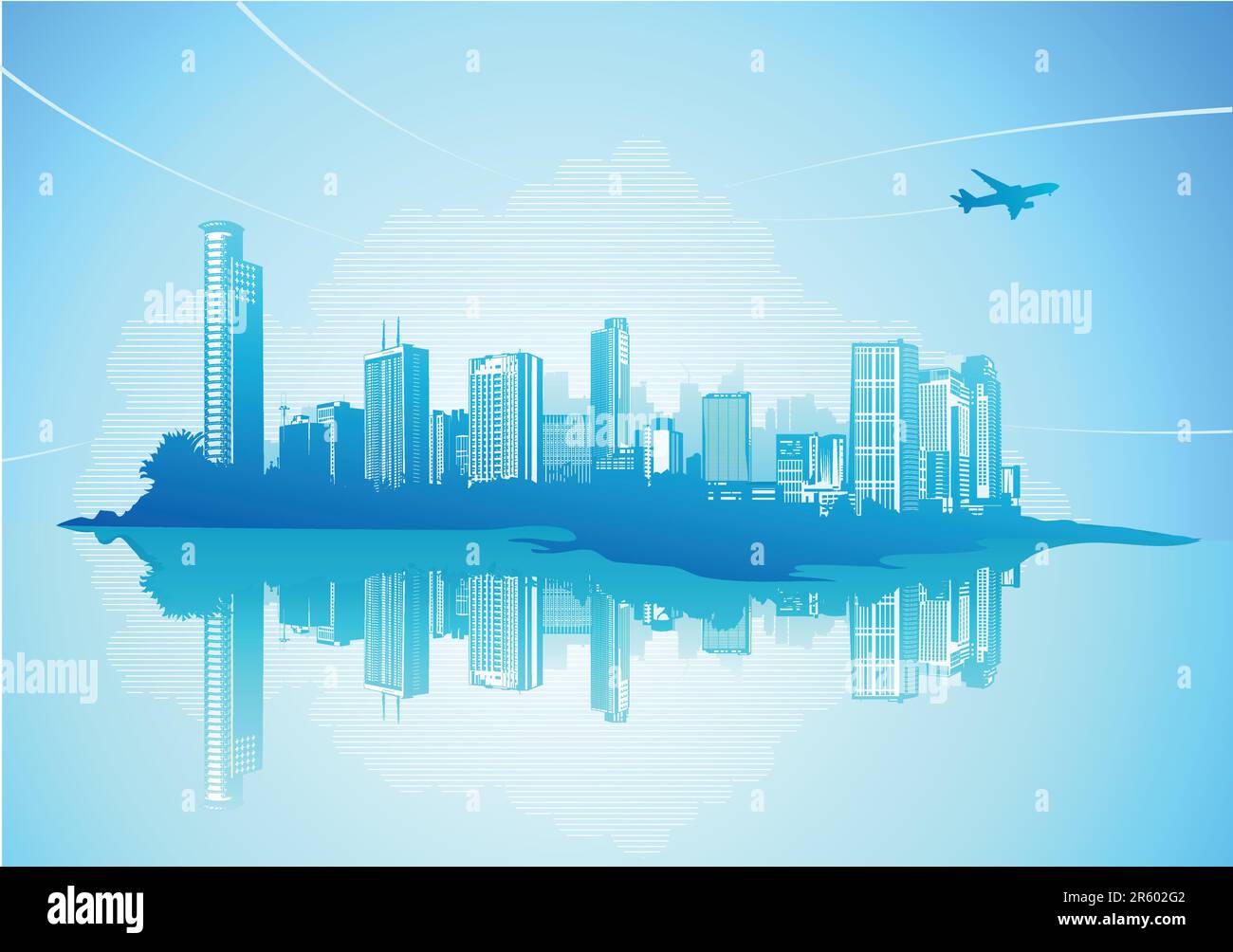 Big City - Grunge styled urban background. Vector illustration Stock ...
