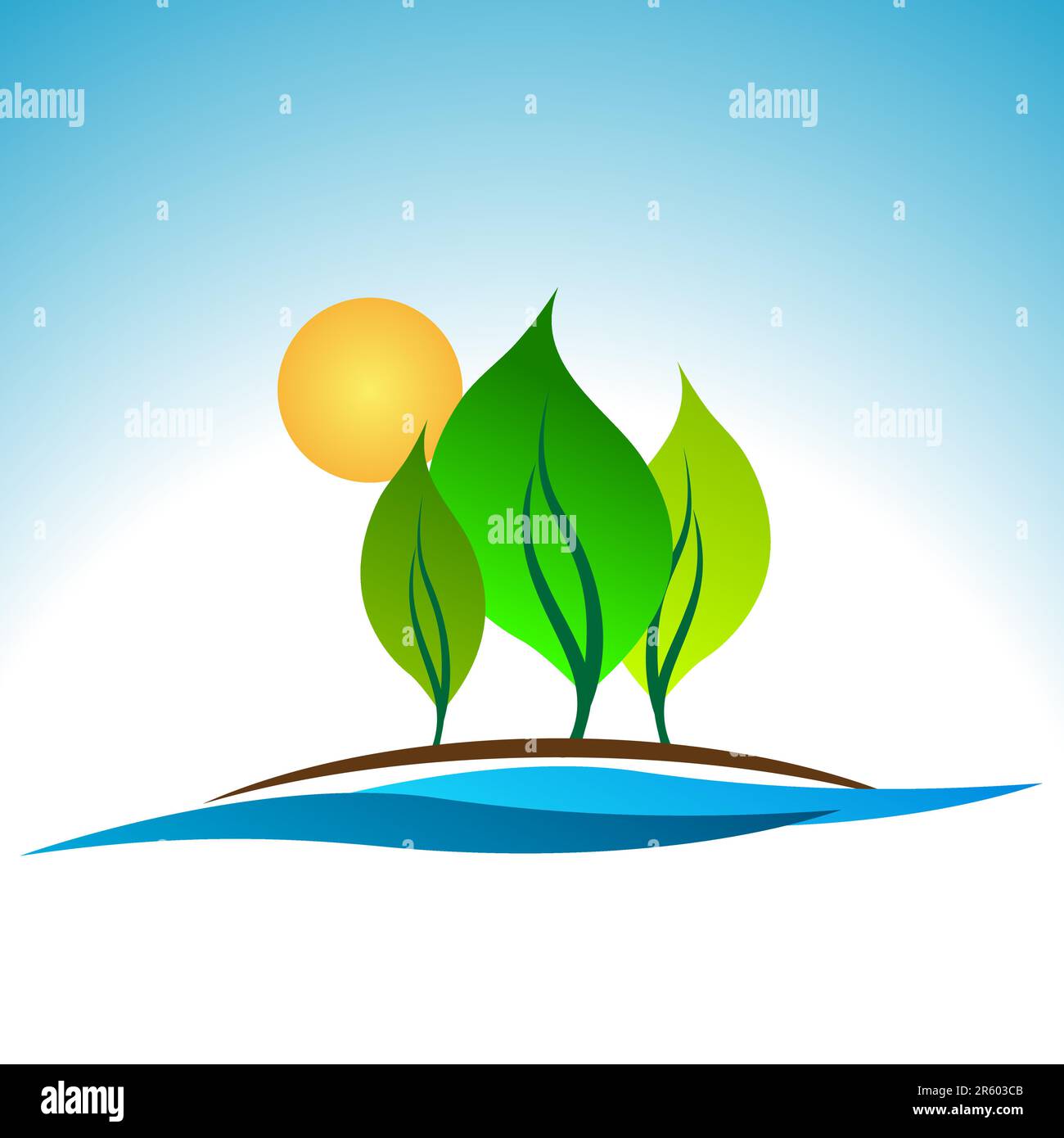Green concept trees Stock Vector Image & Art - Alamy