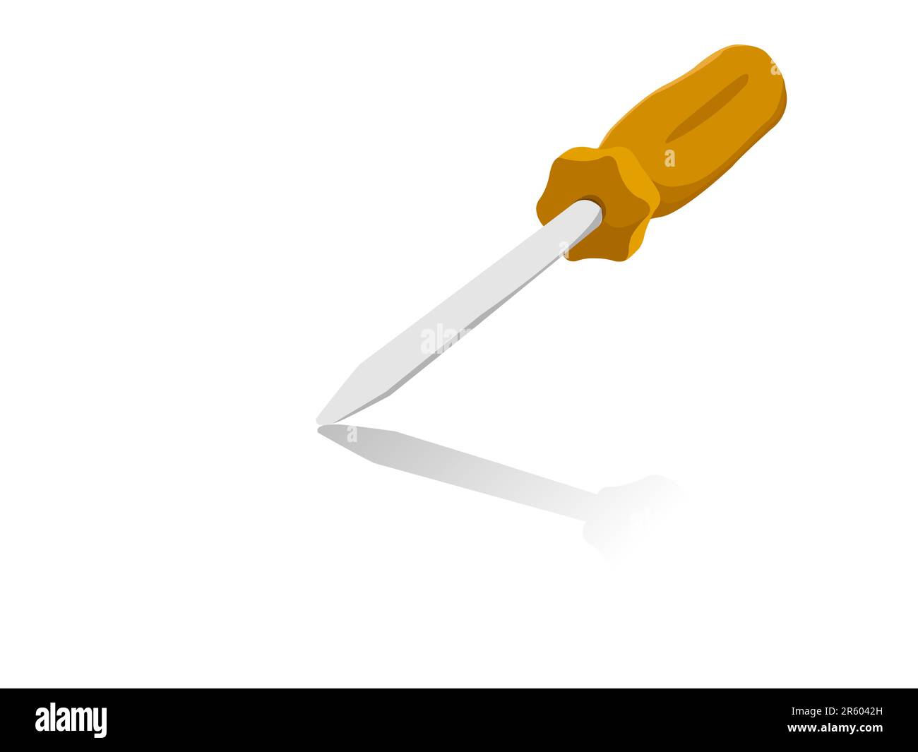 screw driver on isolated background Stock Vector