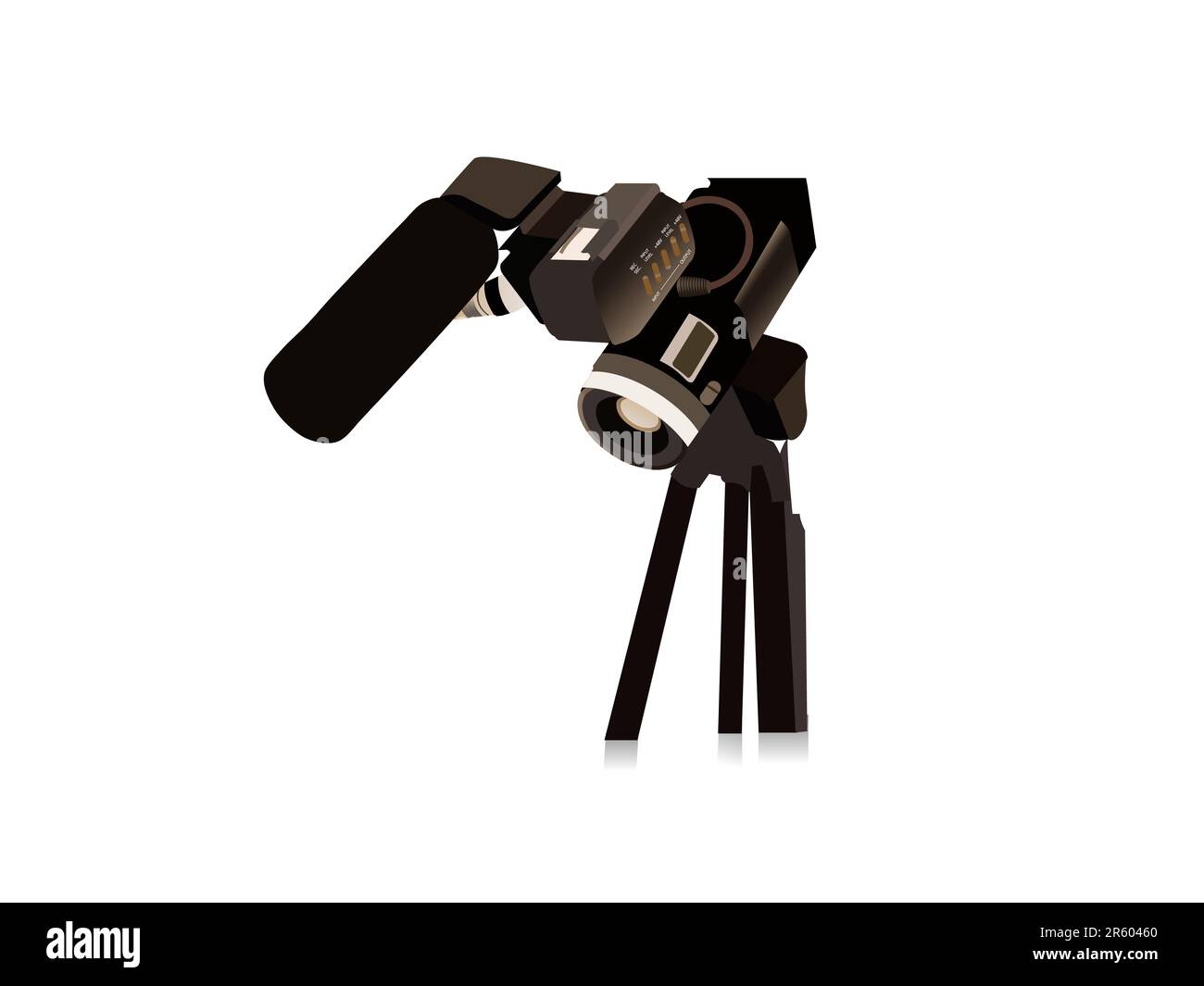 movie camera on isolated background Stock Vector