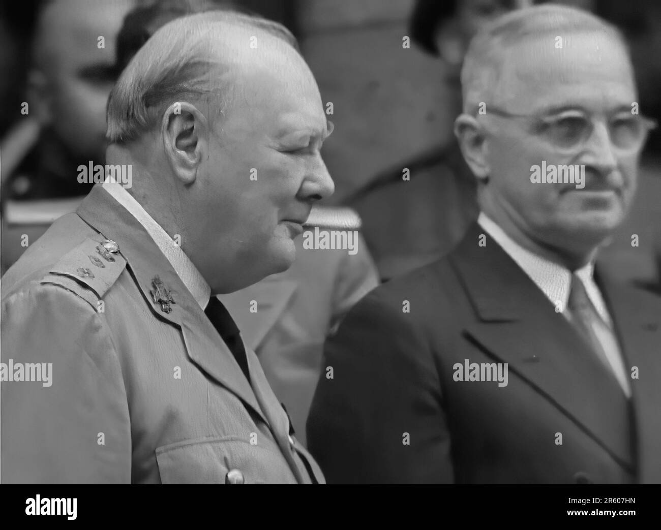 1945 - Potsdam Conference British Prime Minister Winston Churchill, President Harry S. Truman Stock Photo