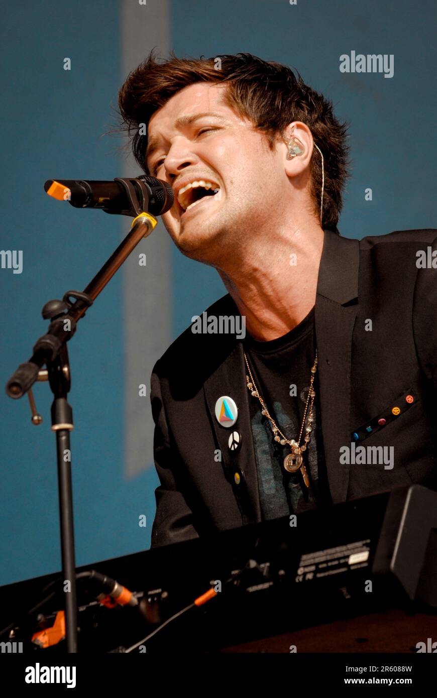Danny O'Donoghue - The Script, V2009, Hylands Park, Chelmsford, Essex, Britain - 22 August 2009 Stock Photo