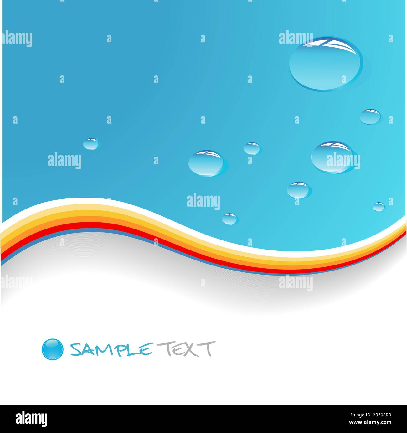 Water drops on blue background. Vector art Stock Vector Image & Art - Alamy