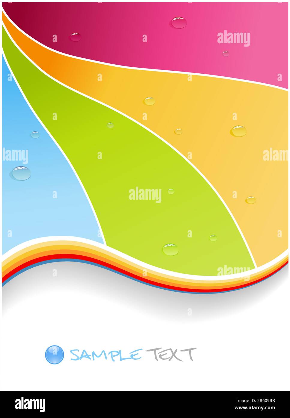 Water drops on colorful background. Vector art Stock Vector Image & Art ...