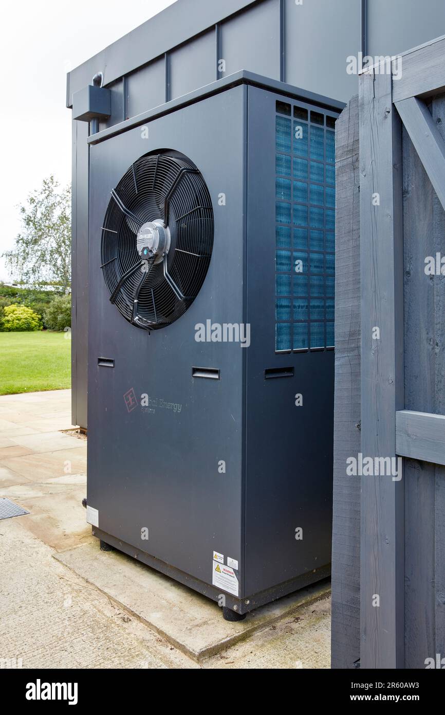 Air Source Heat Pump Stock Photo