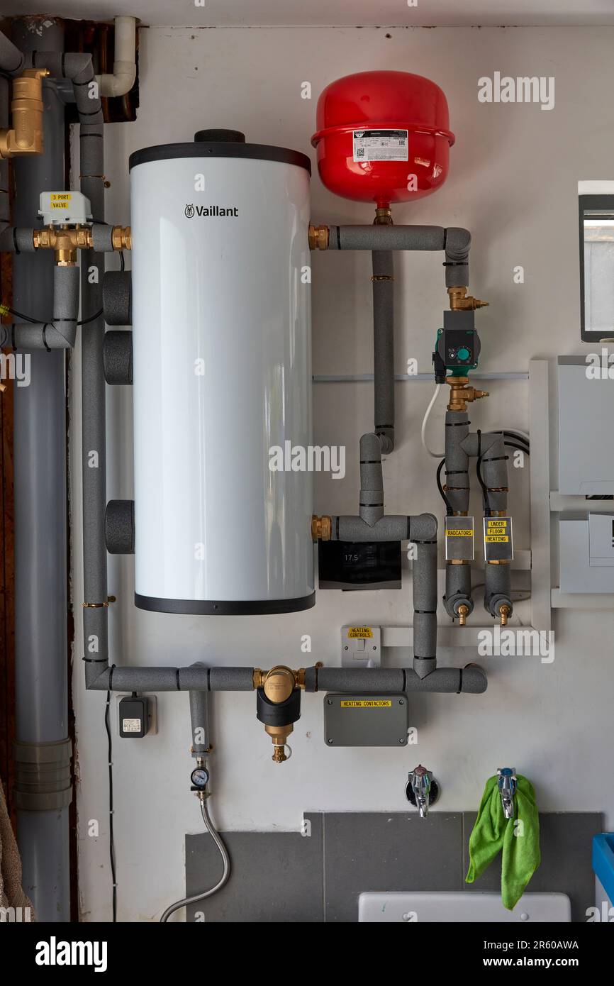 Air Source Heat Pump Stock Photo