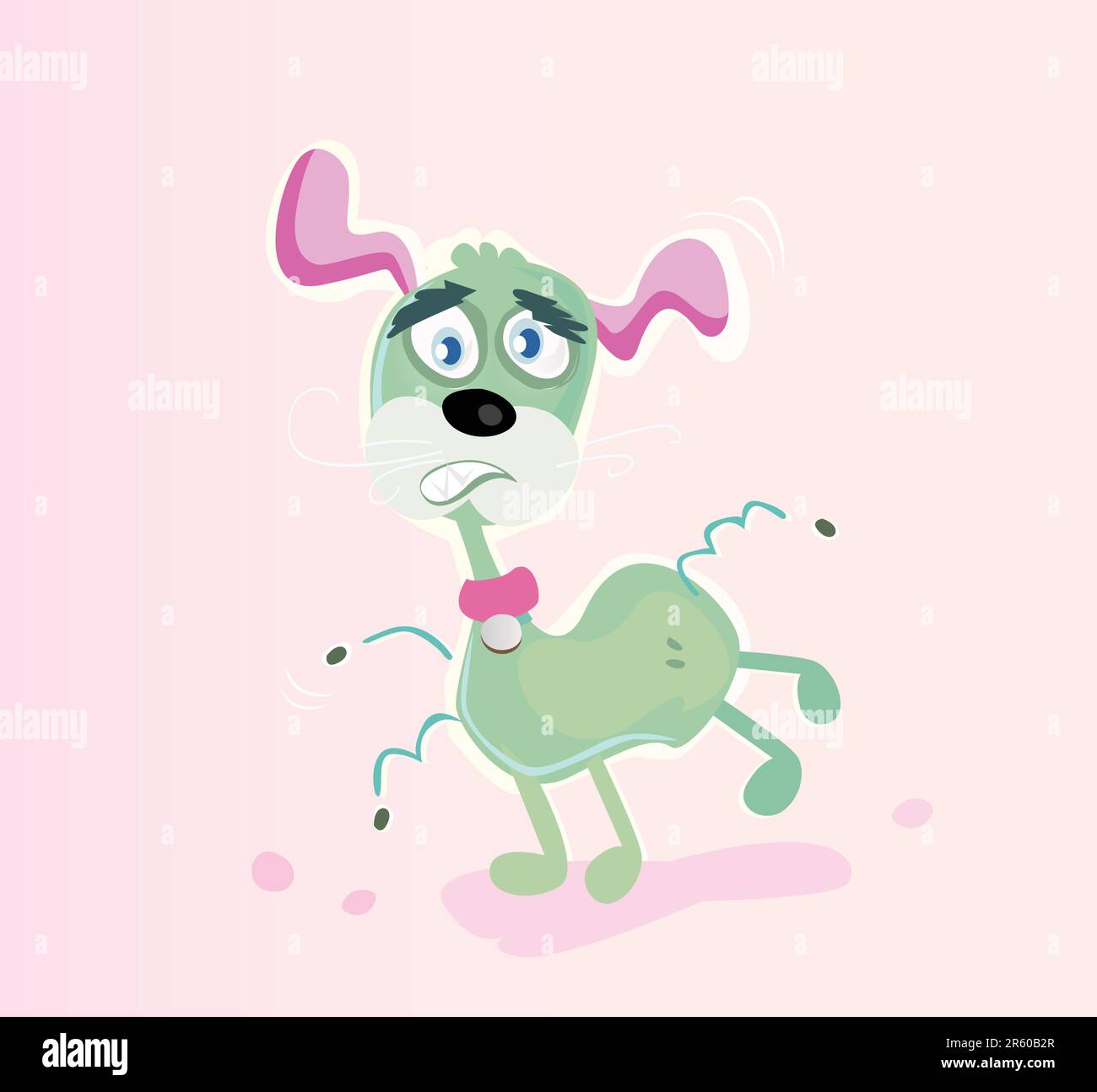 Dog with fleas. Vector Illustration Stock Vector Image & Art - Alamy