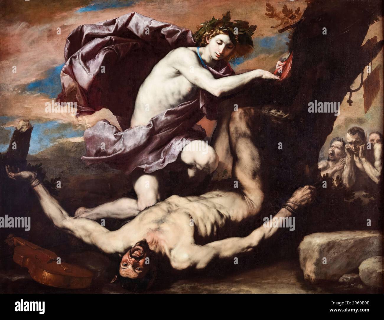 Jusepe de Ribera, Apollo and Marsyas, painting in oil on canvas, 1637 Stock Photo