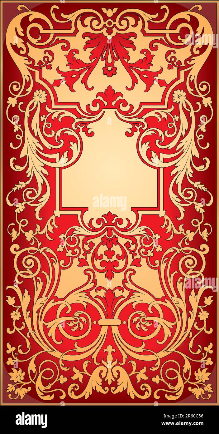 Red gold ornament vector Stock Vector Image & Art Alamy