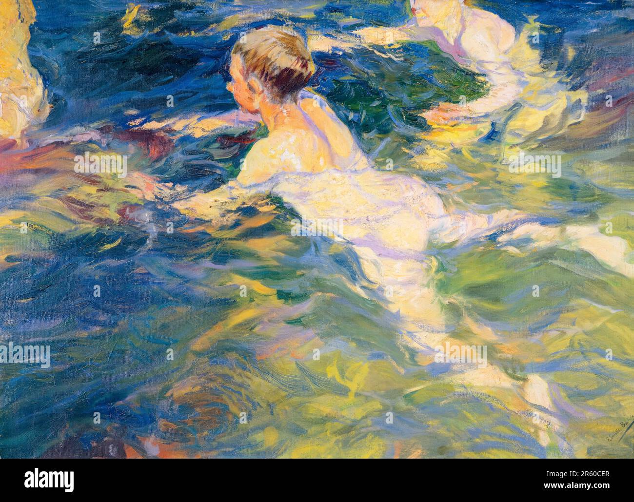 Joaquín Sorolla, Swimmers, Jávea, painting in oil on canvas, 1905 Stock Photo