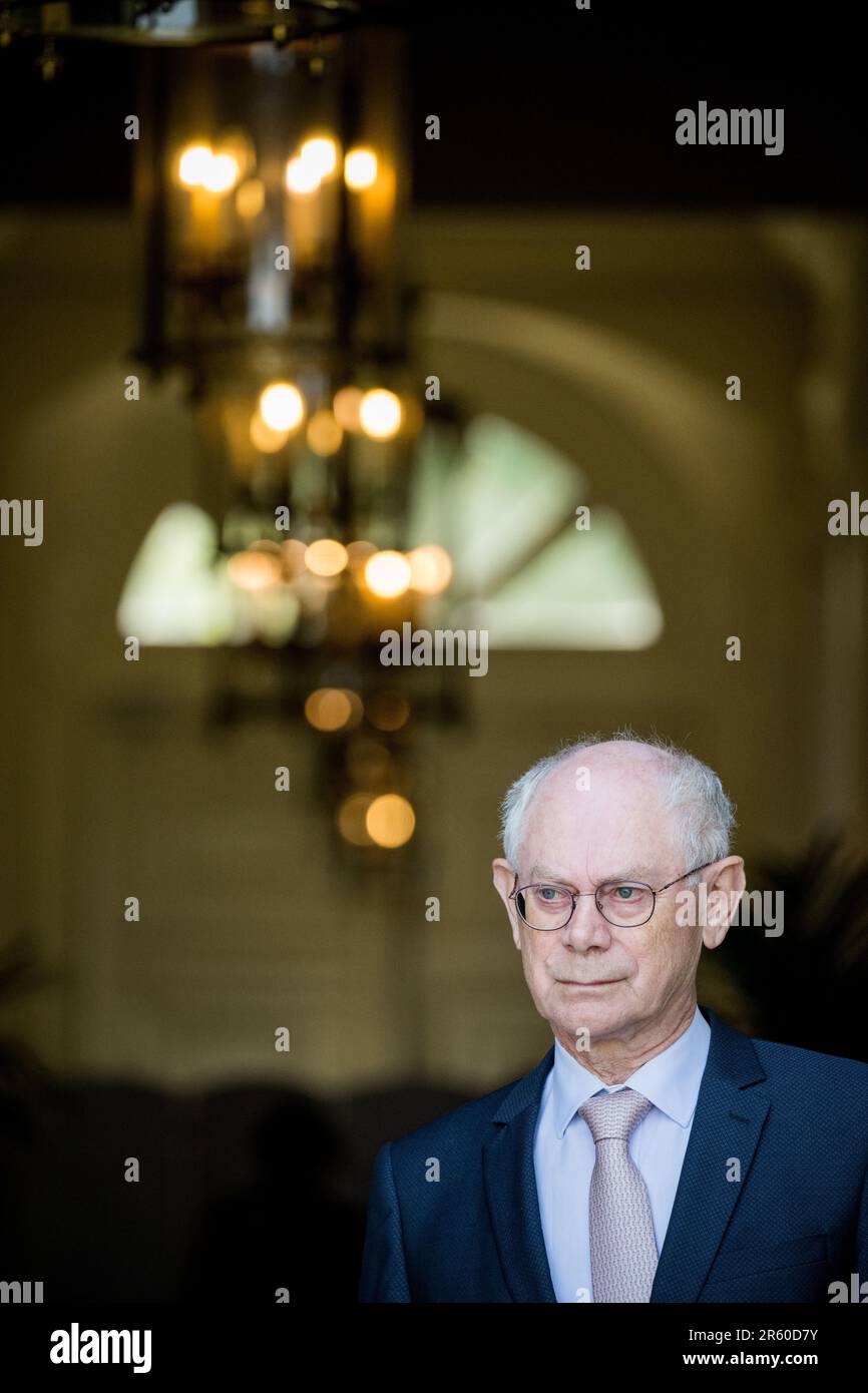 Brussels, Belgium. 06th June, 2023. Herman Van Rompuy is seen at a ceremony to award the 'Francqui-Collen Prize' scientific awards for 2023, Tuesday 06 June 2023 in Brussels. The scientific prize, which is often referred to as the 'Belgian Nobel Prize', is awarded by The Francqui Foundation and is worth 250.000 euros. BELGA PHOTO JASPER JACOBS Credit: Belga News Agency/Alamy Live News Stock Photo