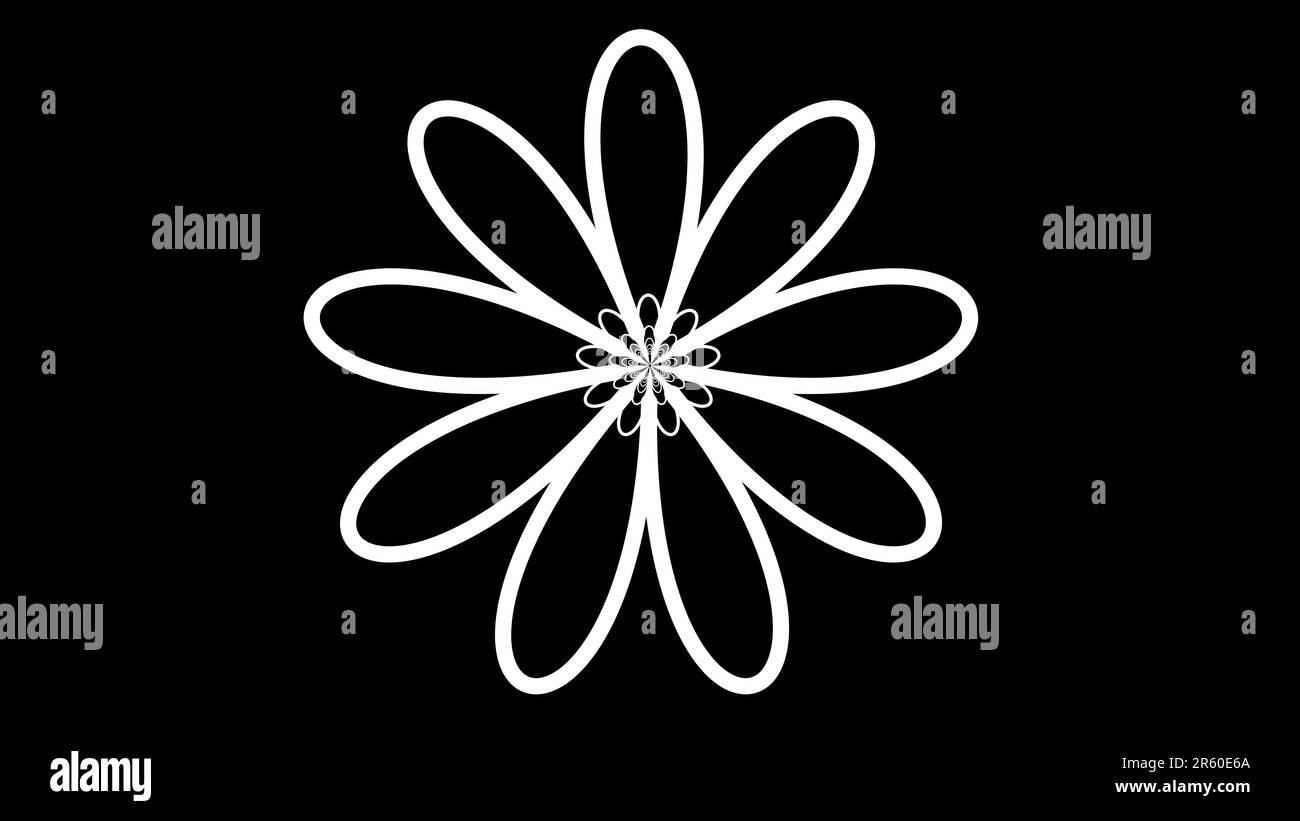 Abstract stroke petals. Computer generated 3d render Stock Photo - Alamy
