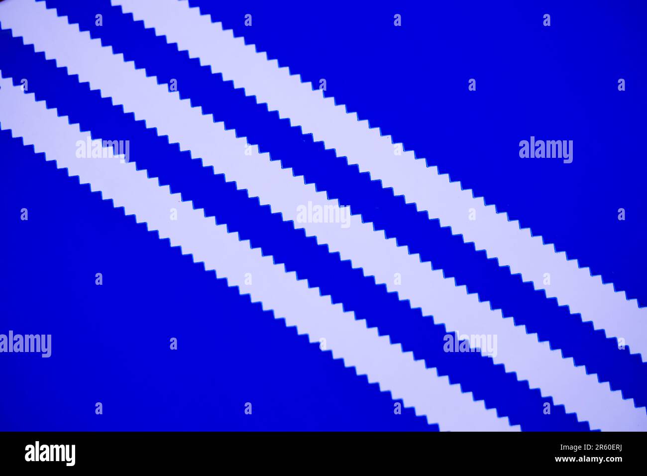 10 July 2022 Eskisehir Turkey. Blue adidas shoe box with three stripes